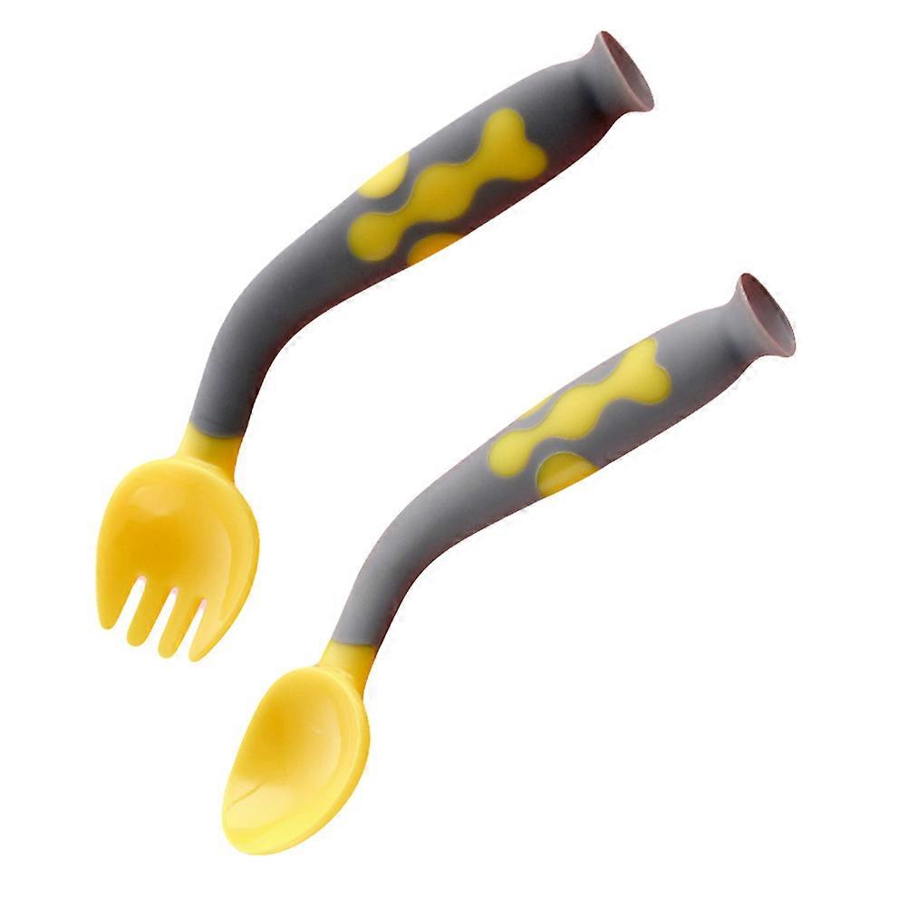 It looks like you've provided a product title or listing description for a **child's utensil set** (spoon and fork). Here's a more polished and