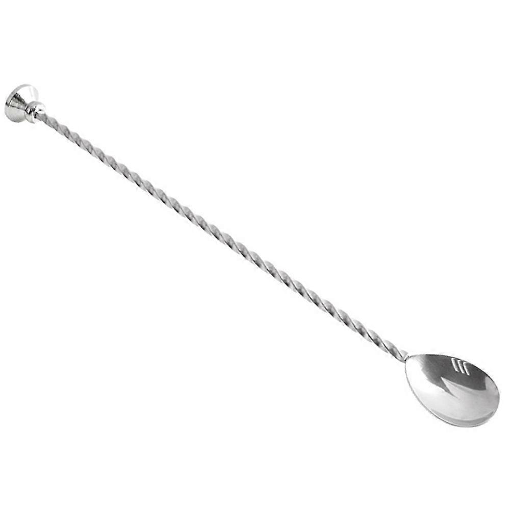 Long Handle Stainless Steel Swizzle Stick For Bartending And Drinks Mixing 28.4x2x1cm With Design For Effective Stirring 1Pcs