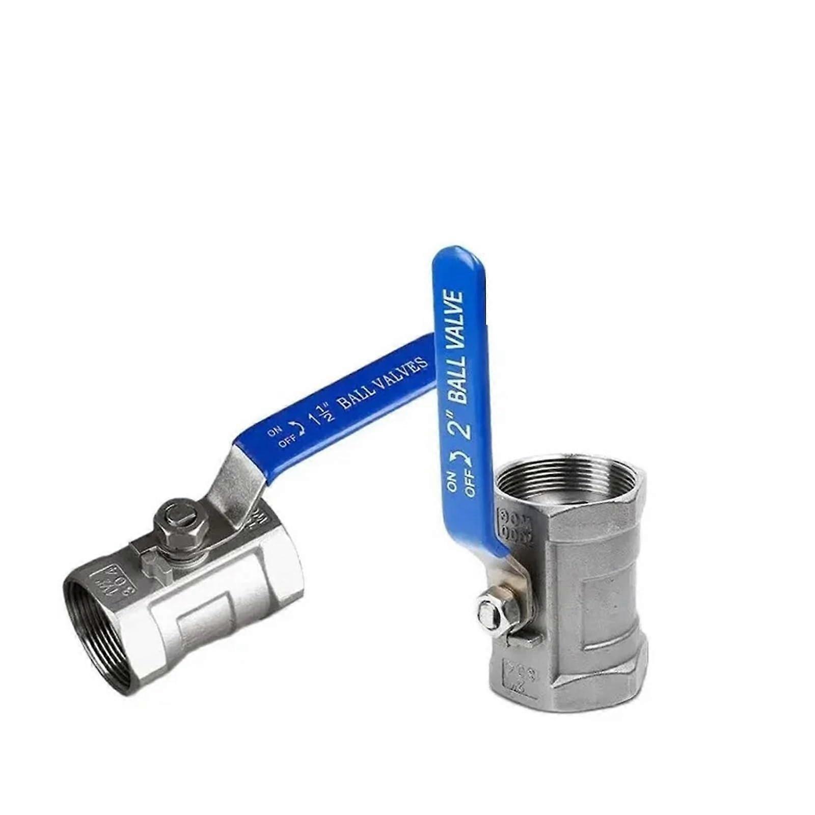 Stainless Steel 304 Ball Valve with Female Thread 1/4" to 1-1/4" Sizes, Vinyl Handle, High Reliability and Stability