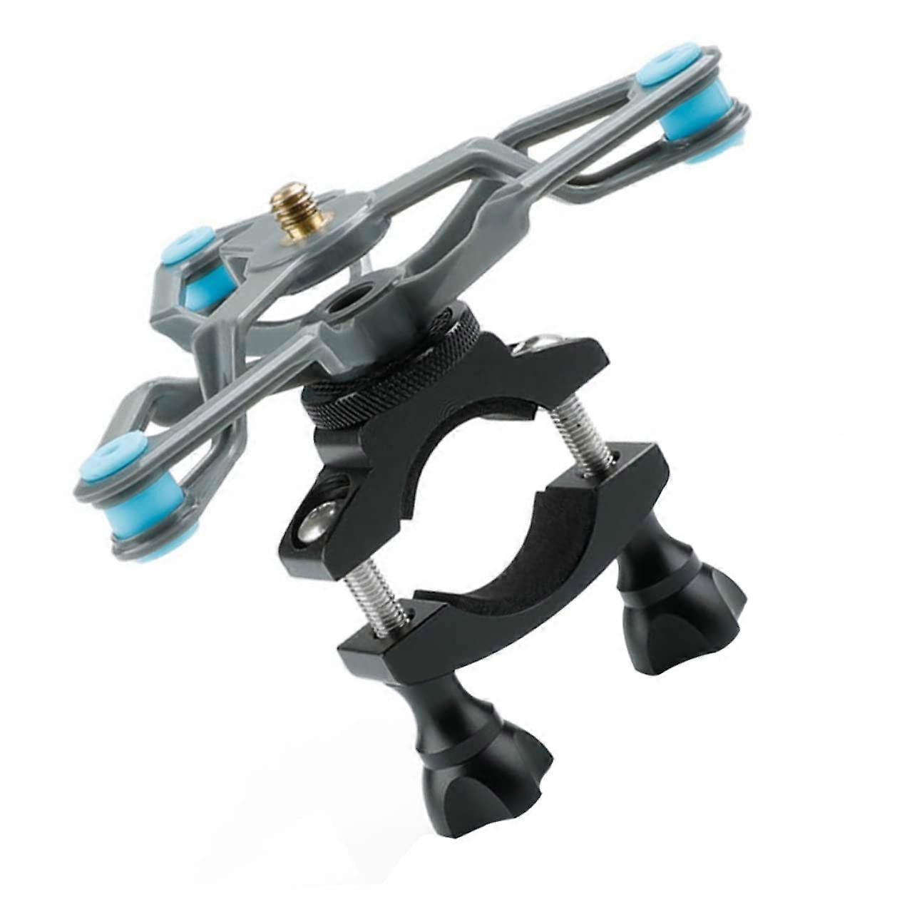 Camera Mount for Bicycles - Tool-Free Install, Non-Slip Clamps for Secure Hold, Compatible With Most Bikes