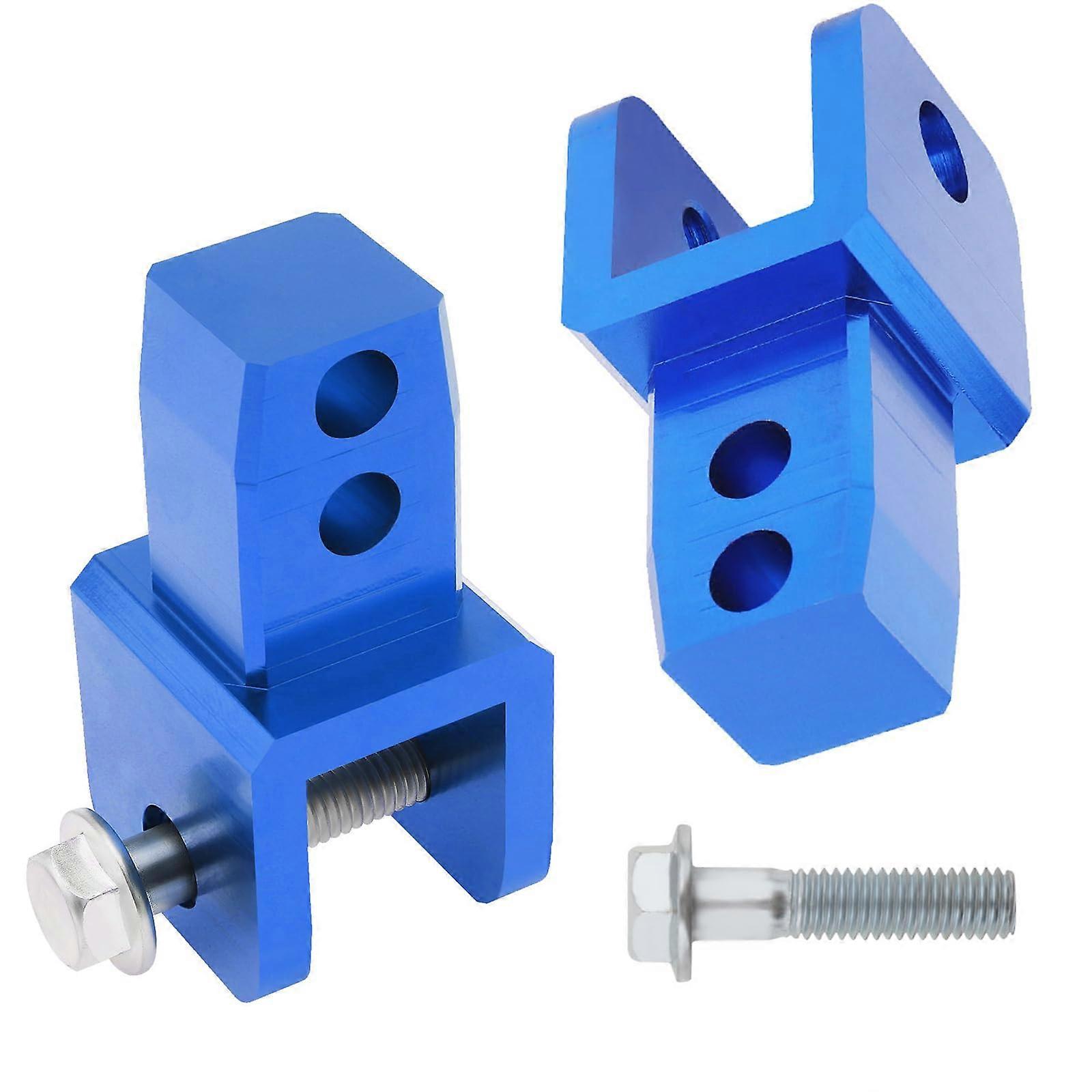 2pcs M8 Motorcycle Shock Extender Aluminum Alloy Height Adapter with Screws (Blue)