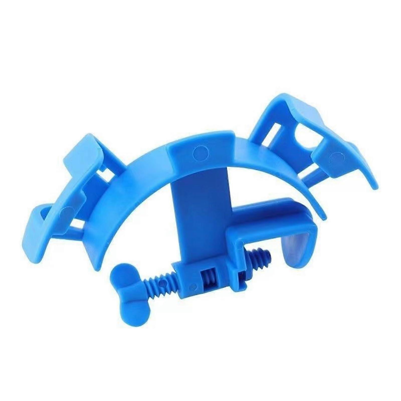 Adjustable aquarium hose holder for aquarium pipes – secure 20 mm water pipe clamp suitable for 12 mm glass thickness for stable water change, blue