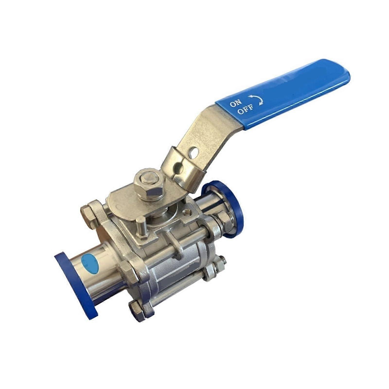 Stainless Steel Manual Ball Valve 2way Encapsulated End 3pcs Type for Isolation and Control(0.5in) Ss304 0.5in