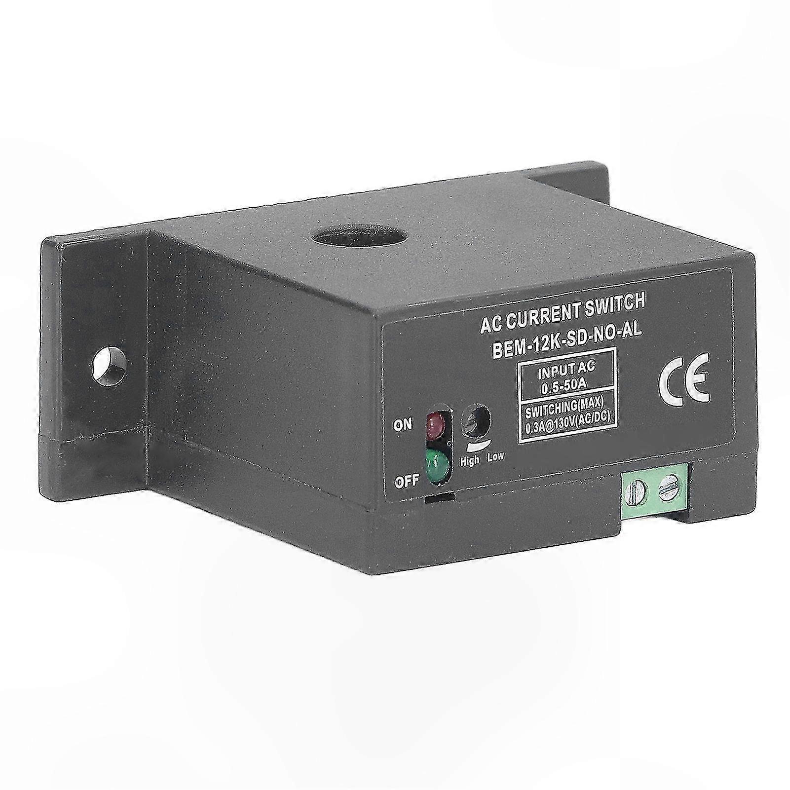 Miniature Current Transformer Switch, Normally Open, AC Current Sensing, 0.5-50A Range