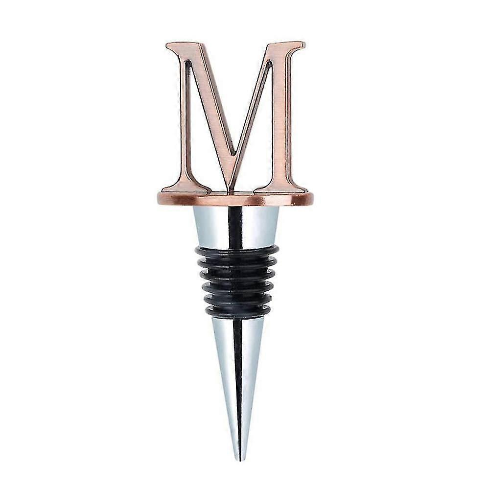 Vacuum Wine Bottle Stopper with Initial Letter for Champagne