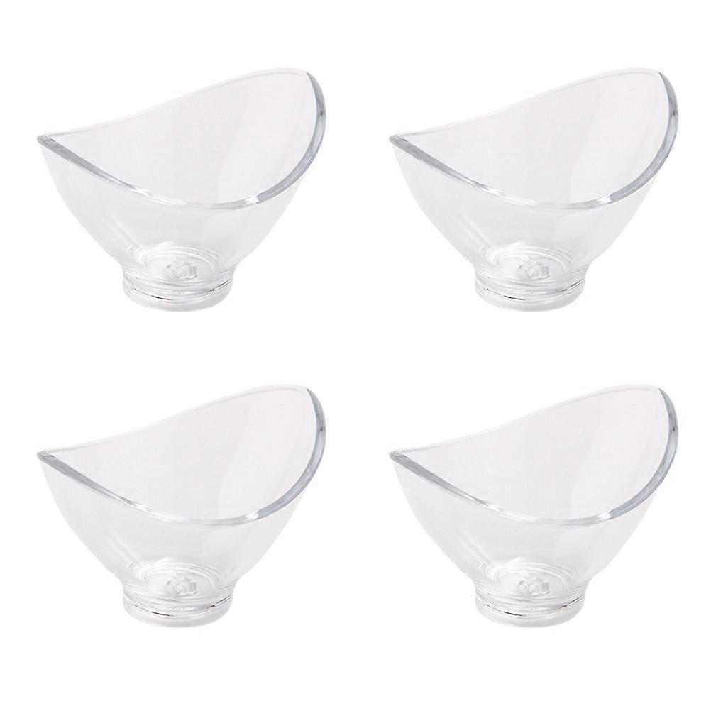 Transparent Acrylic Dessert Bowls for Home Use Safe and Stable Design 4 Pieces