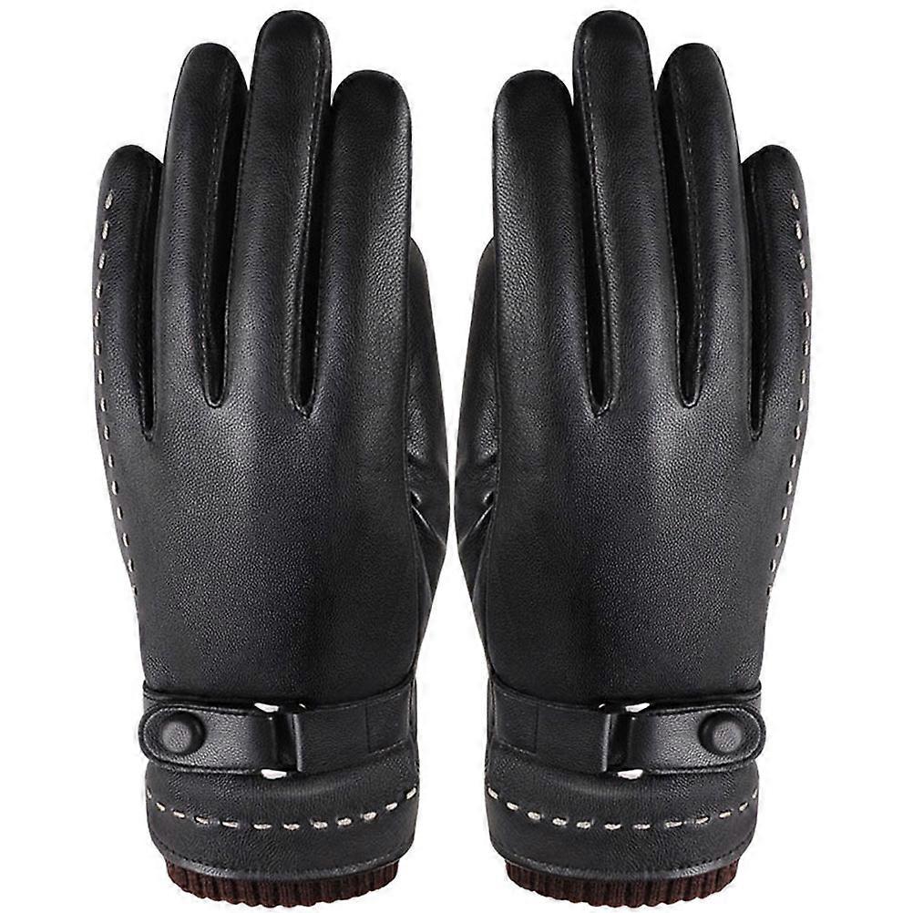 Black Touchscreen Driving Gloves for Women Winter Warm Waterproof and Windproof Perfect for Outdoor Activities One Size