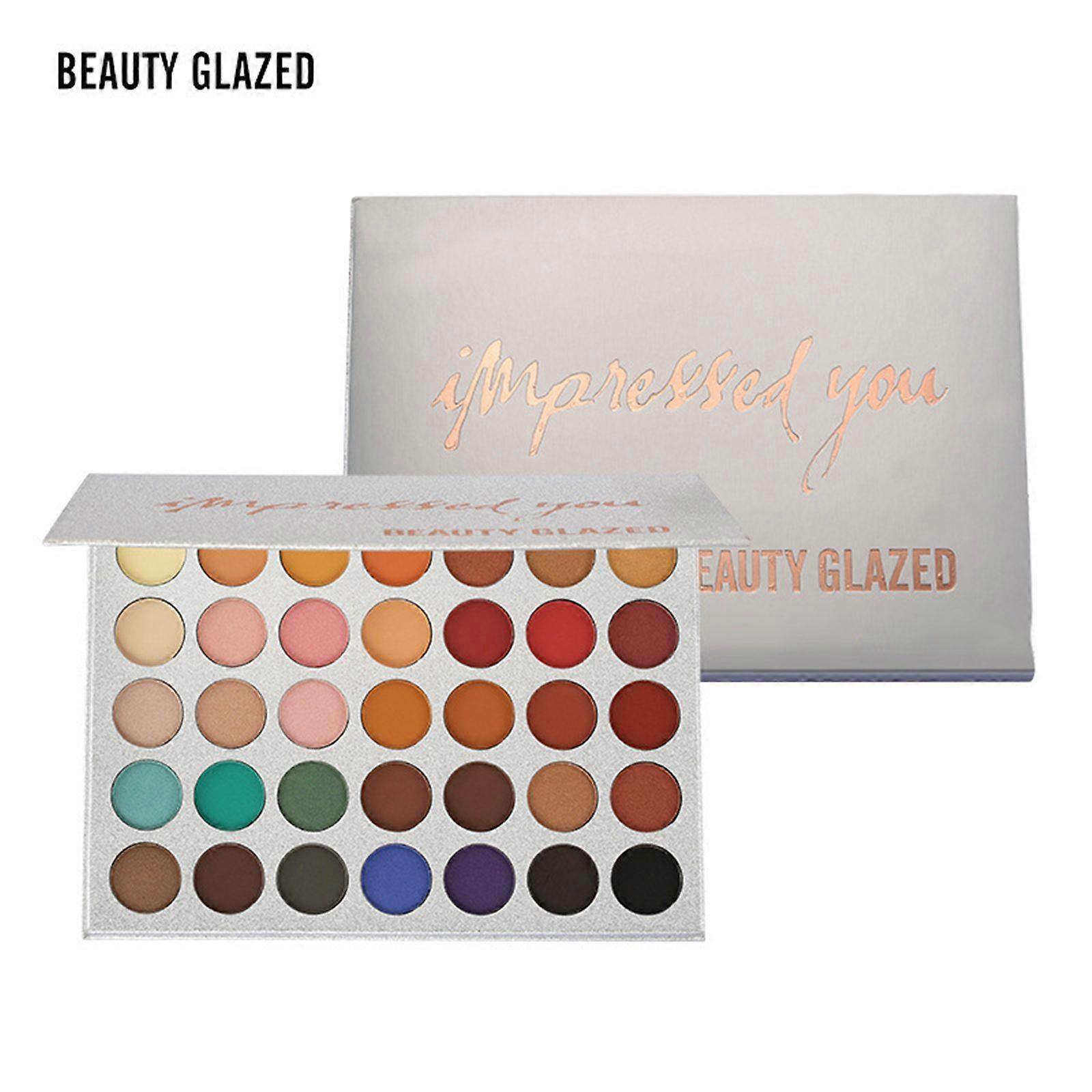 BEAUTY GLAZED Eyeshadow Palette 35 Colors Highlight Matte Eye Shadow Long Lasting Professional Makeup