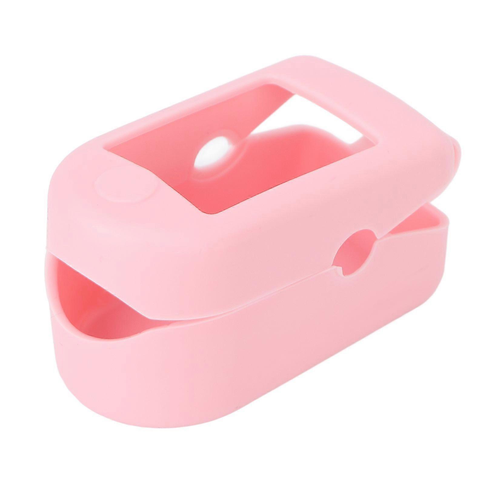 Oximeter Case Compact Portable Soft Comfortable Stable Reliable Effective Protective Cover for Home OutdoorPink