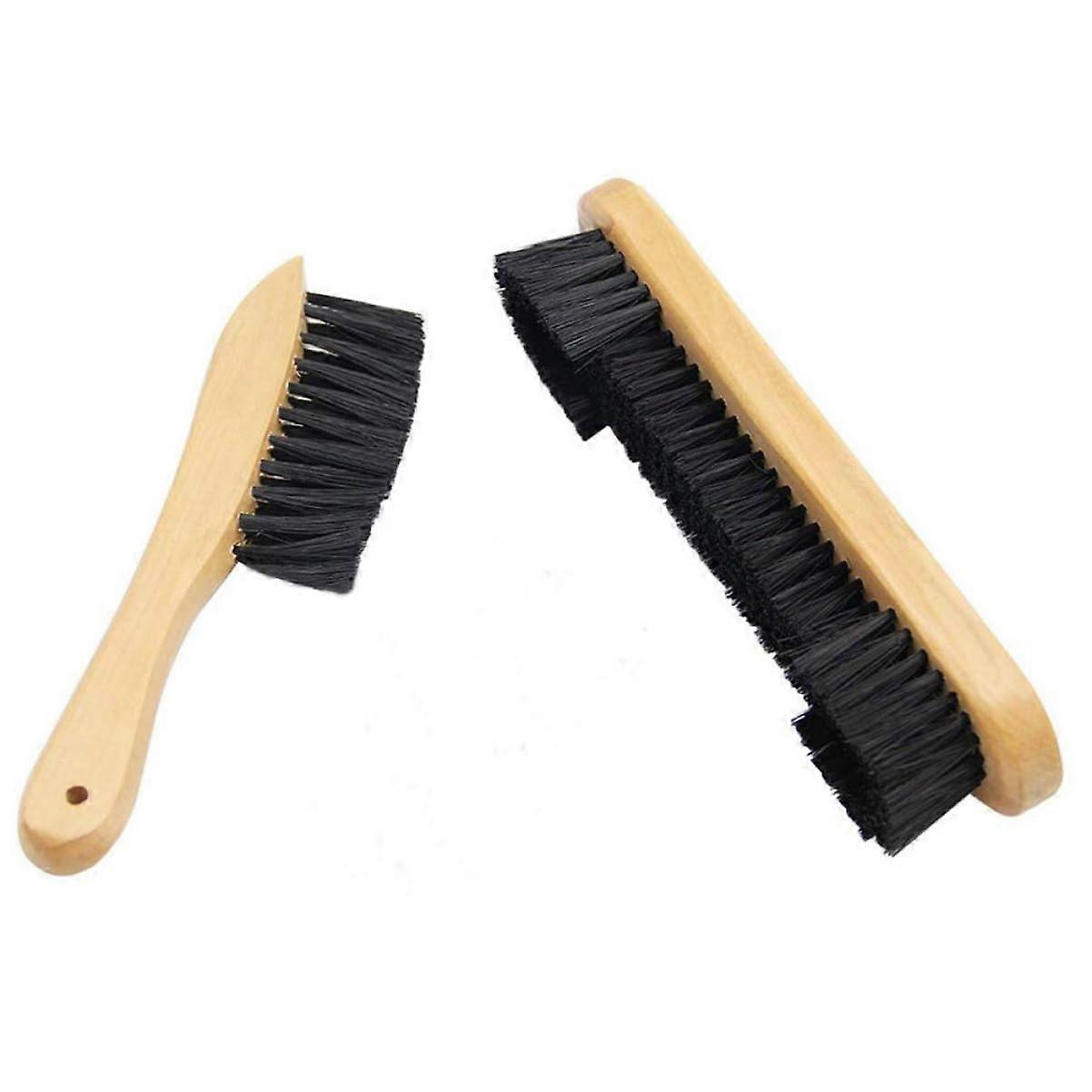 Billiard Brush Set Pool Table and Rail Brush 8in Fabric Sheet Soft Bristles Wood Handle Pool Table Cleaning Tool