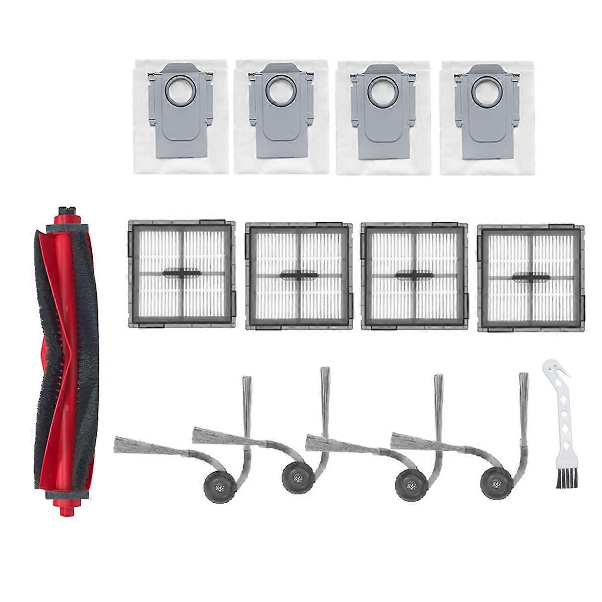 14 Stück für Q10 PF / Q10 PF + Sweeper Roboter Zubehör Walzenseitenbürste HEPA Filter Pad Staubbeutel