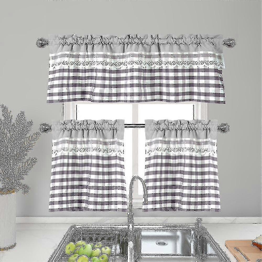Kitchen curtains, available in a variety of sizes, suitable for multi-style spaces