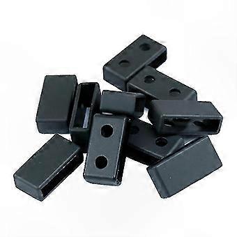 Black Rubber Watch Band Loops, 22mm Retainer for Sports Watches, Pack of 10