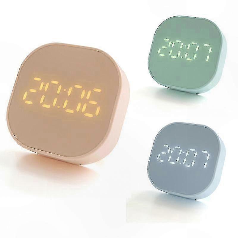 Magnetic Alarm Clock with Dual Temp Display, Kitchen Timer, Pink