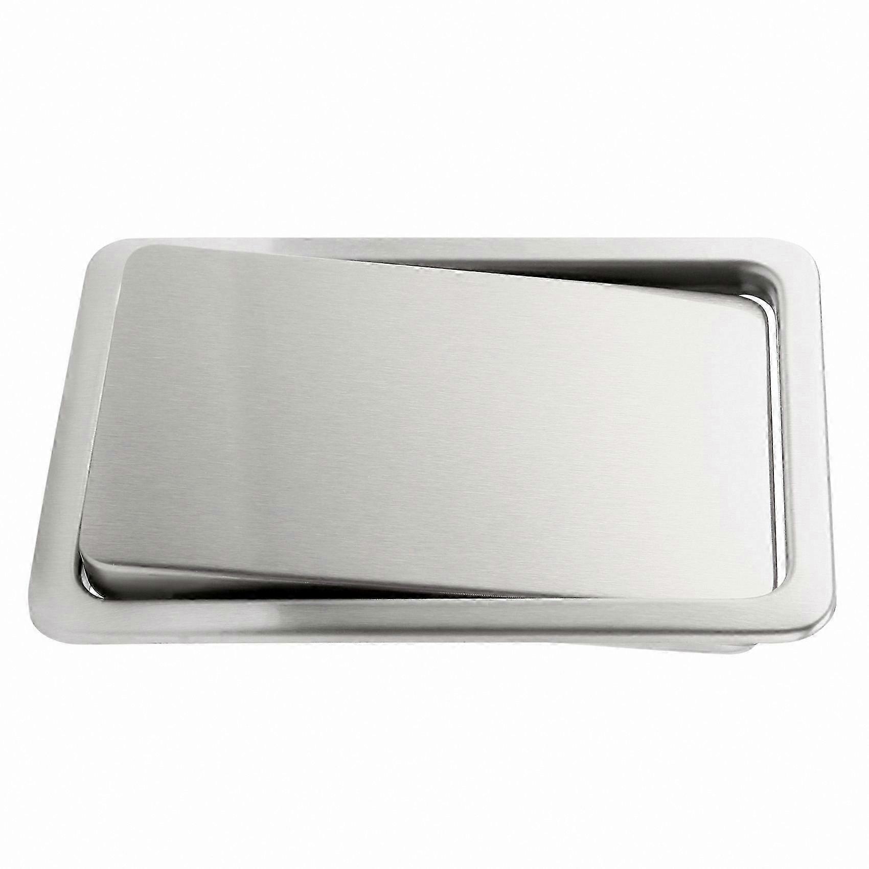 Built-in Flush Trash Bin Cover for Kitchen Counter Top with Flap Lid Design