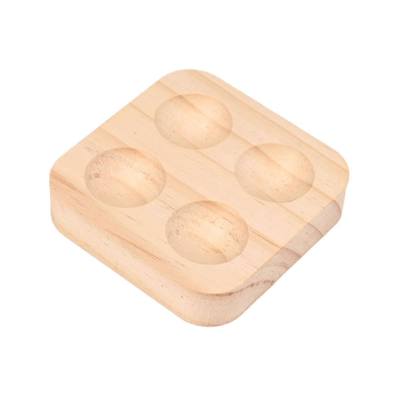Egg Holder, Egg Organizer Rack, Multipurpose Portable Wood Egg Keeper