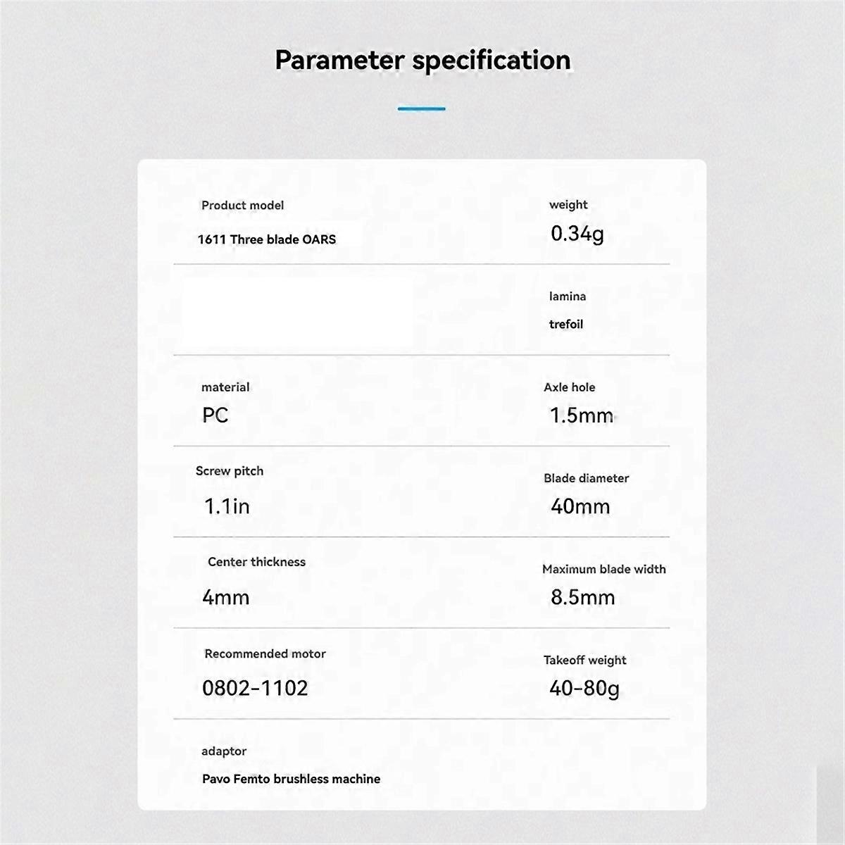 12Pairs 1611 3-  PC Propeller 12CW+12CCW Propeller for RC Pavo Femto Brushless BWhoop FPV Racing Quadcopter D