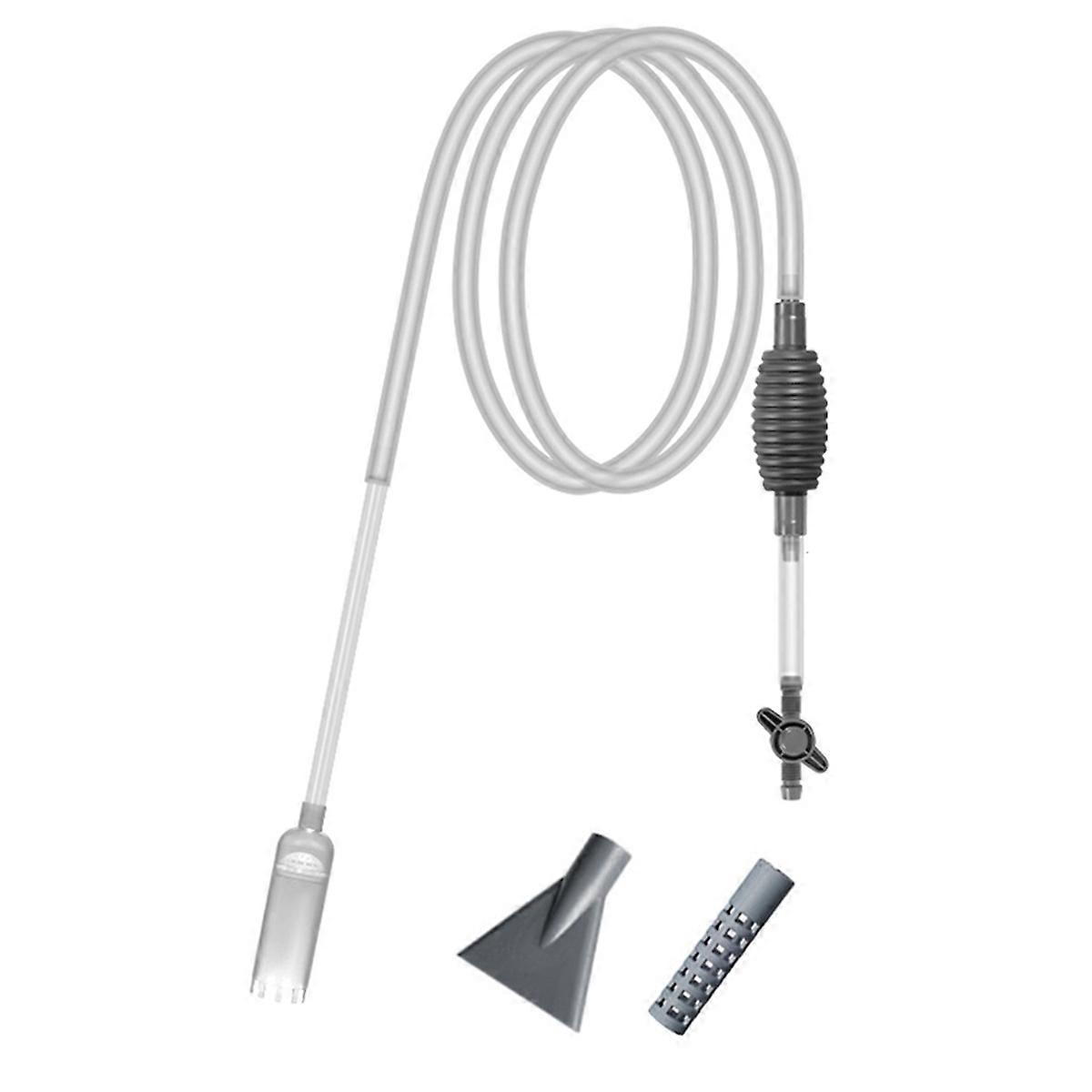 Fish Tank Water Changer with Filter Nozzle Handheld Aquarium Gravel Cleaner Removable Fish Tank Siphon Hose