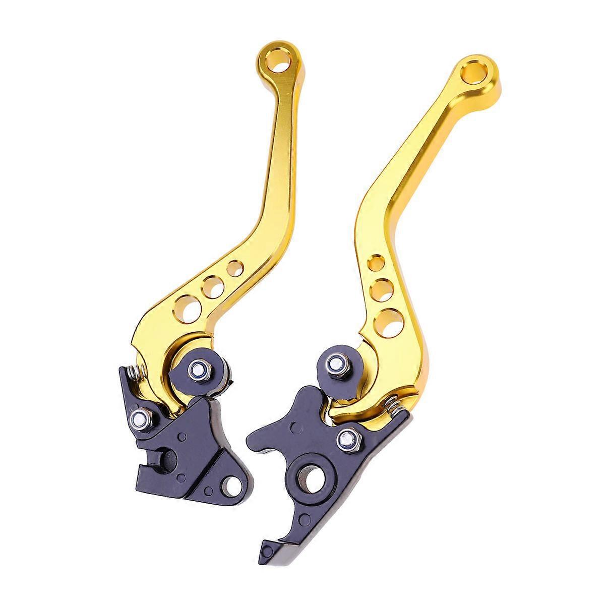 Golden Motorcycle Alloy Handlebar with 6 Gear Adjustable Brake Lever for Enhanced Safety and Performance