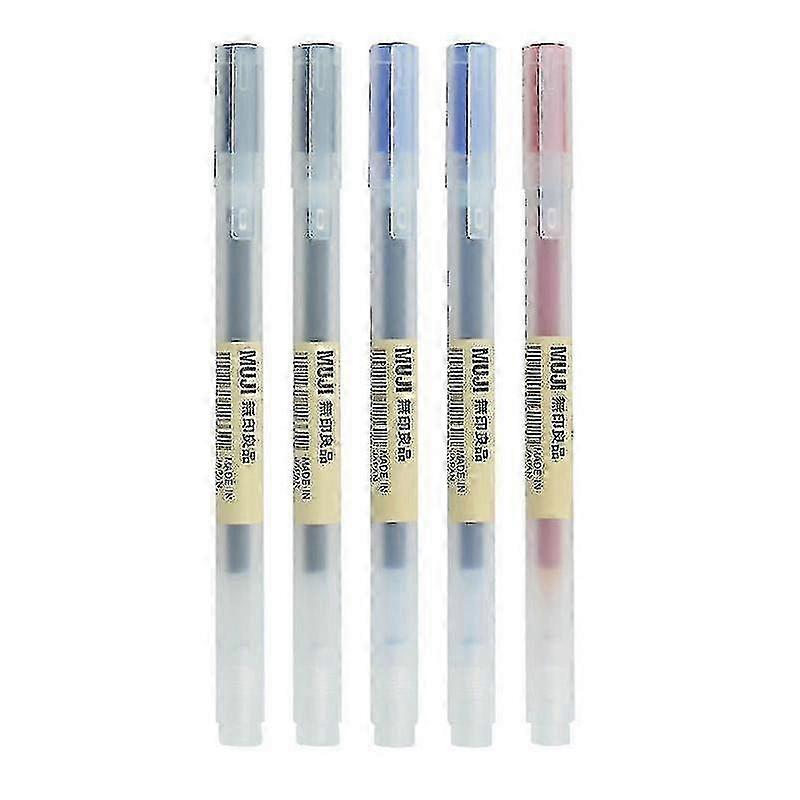 5pcs/set Kawaii Mujis Gel Pen Μαύρο/κόκκινο/μπλε 0.38mm 0.5mm Μελάνι Ιαπωνία Έγχρωμο στυλό Γραφείο Σχολική γραφική πένα - Mxbc
