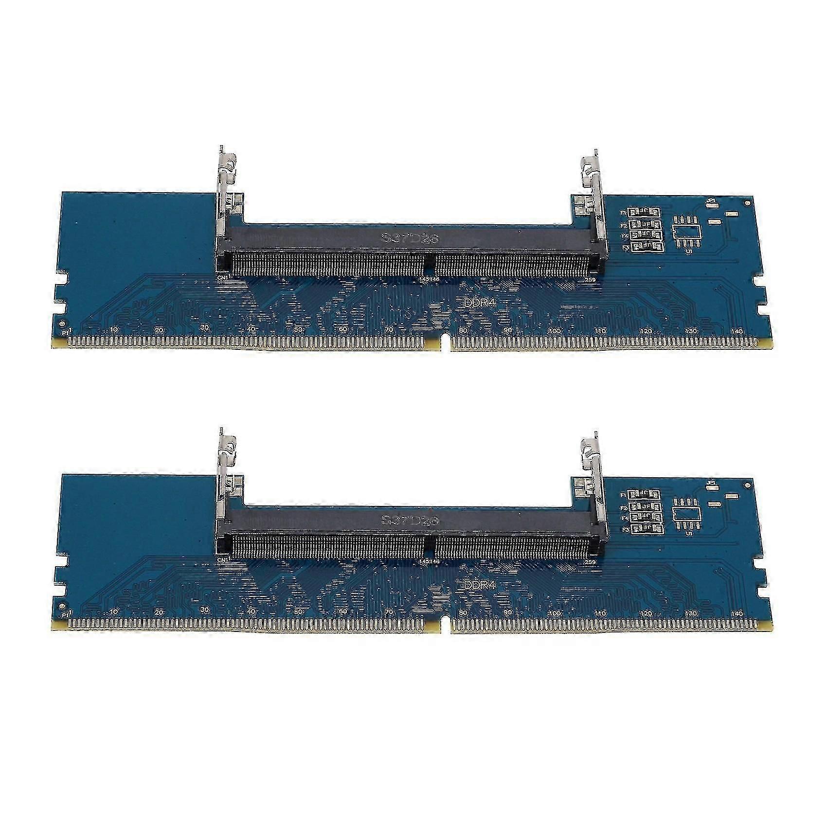 2x Laptop Ddr4 So-dimm To Desktop Dimm Memory Ram Connector Adapter Desktop Pc Memory Cards Convert