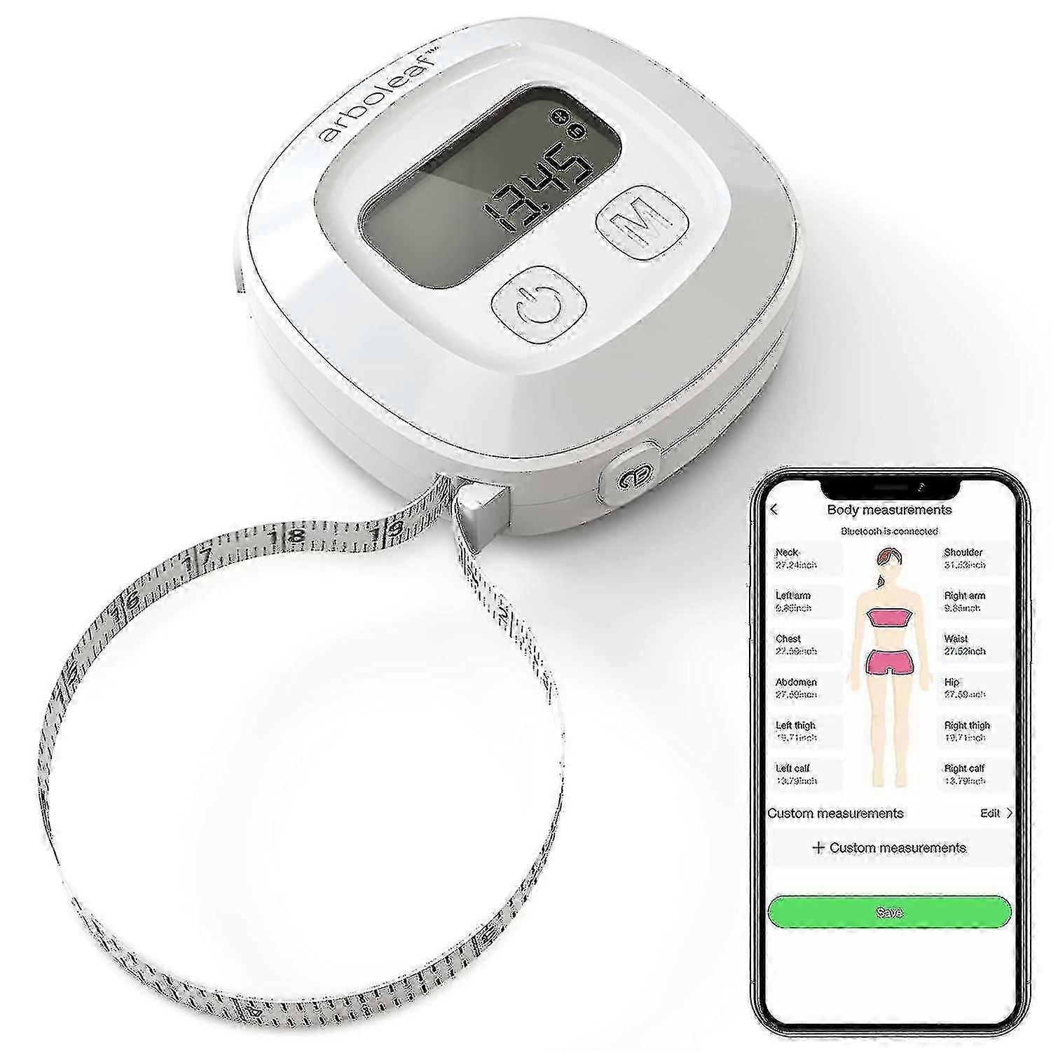 Smart Tape Measure Body With AppBluetooth Measuring Tape For Body MeasurementsLocking MechanismRetractable