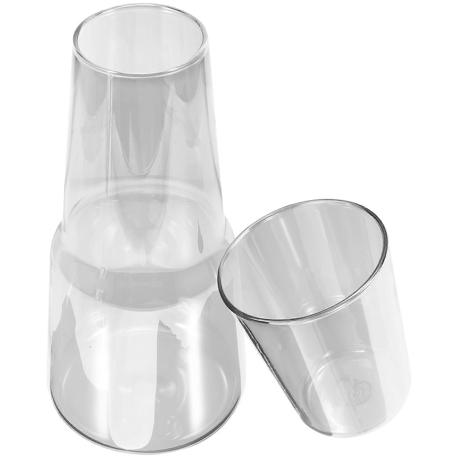 Water Container Glass Carafe for 1Set with Cup Bathroom Use