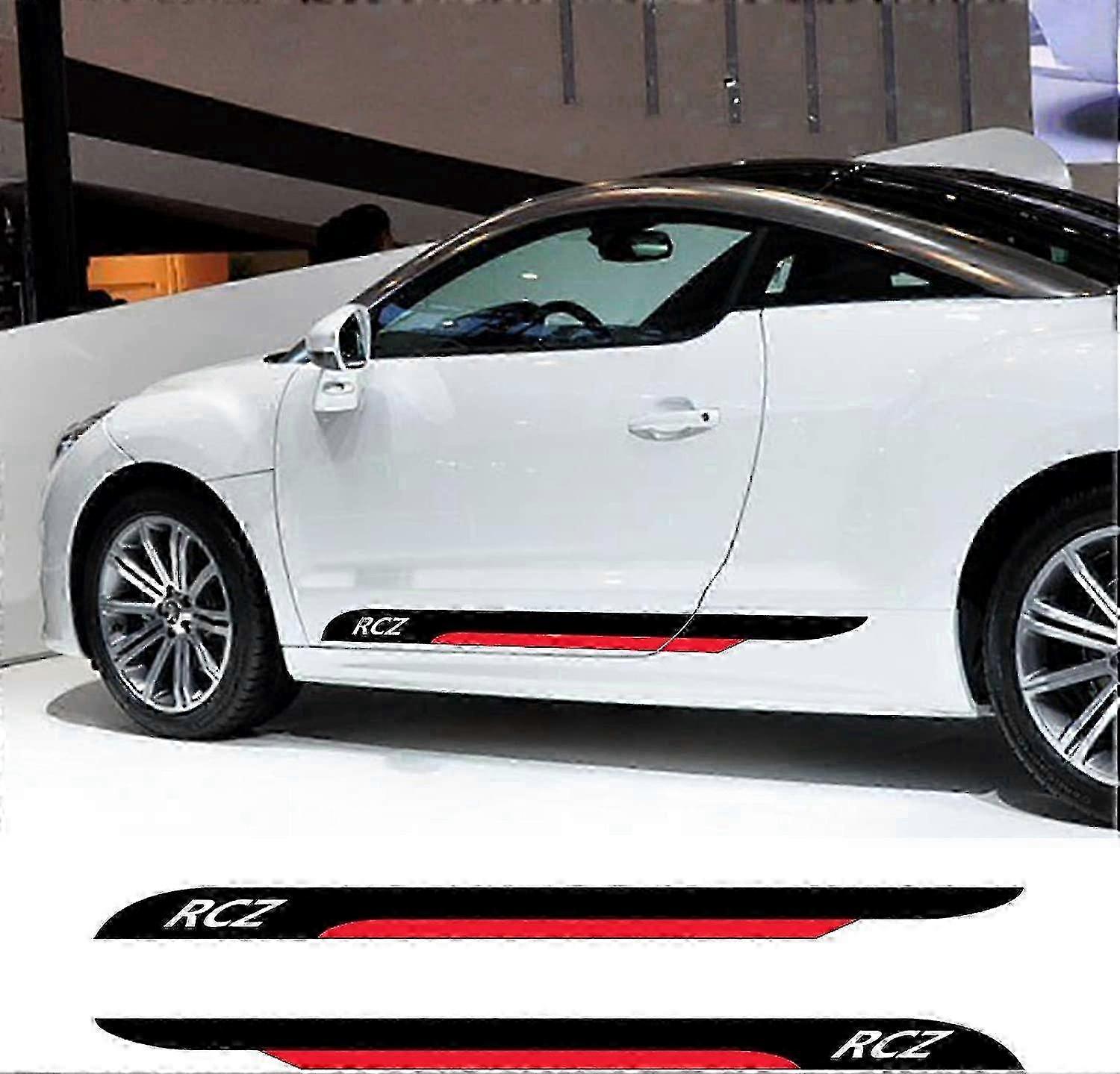 Autó oldalsó szoknya csíkos matricák 2db Peugeot RCZ karosszéria dekorációs matricákhoz