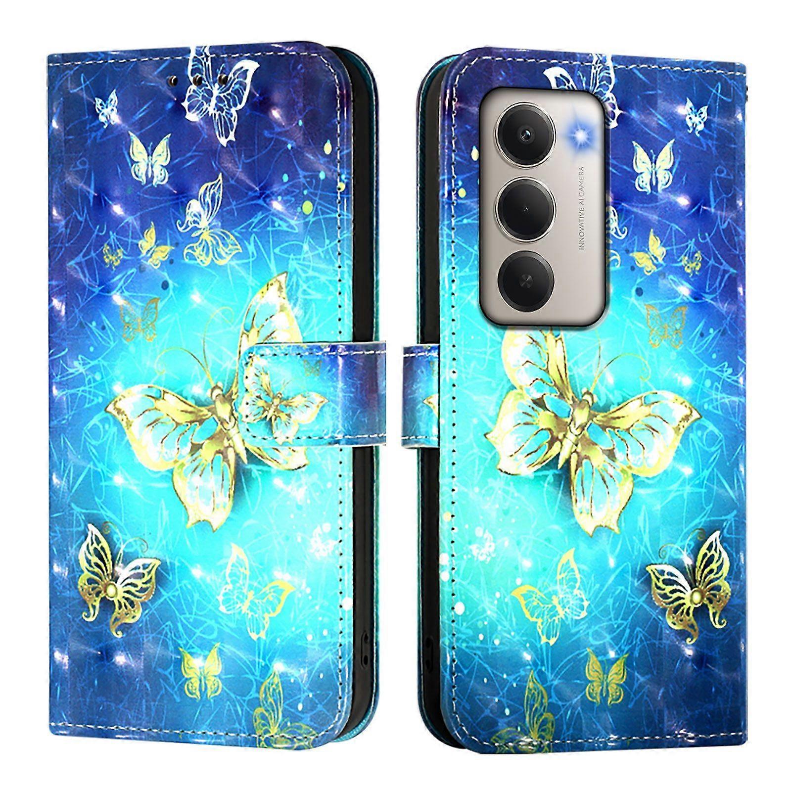 For Xiaomi Redmi 15/ Redmi 15 5G Leather Case Pattern Printing Wallet Stand Mobile Cover with Strap