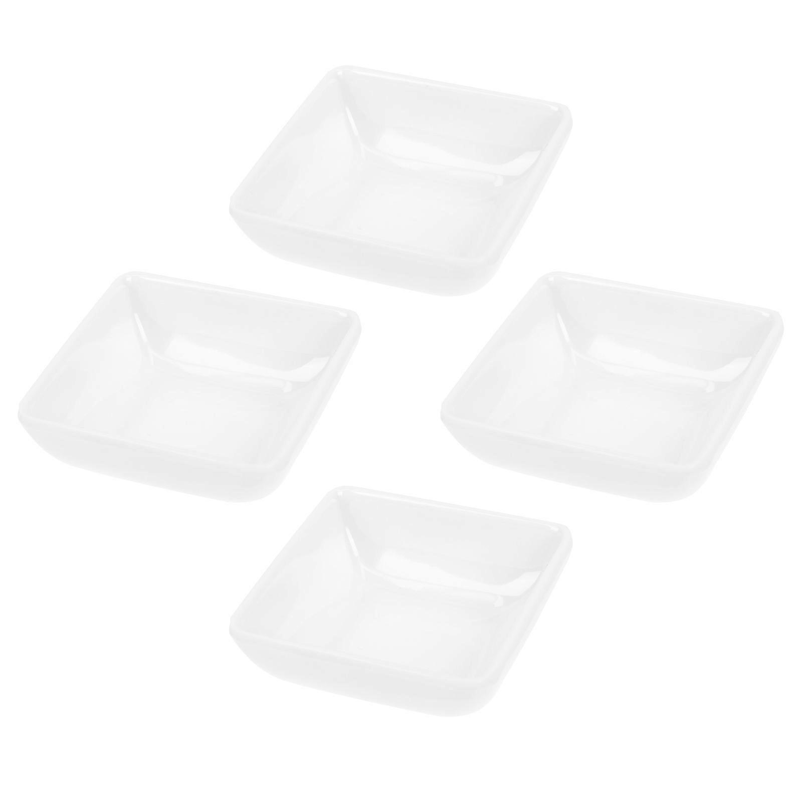 Dip Dishes Small Plates for Tableware Home Use Made of White for Holding Sauce 4Pcs