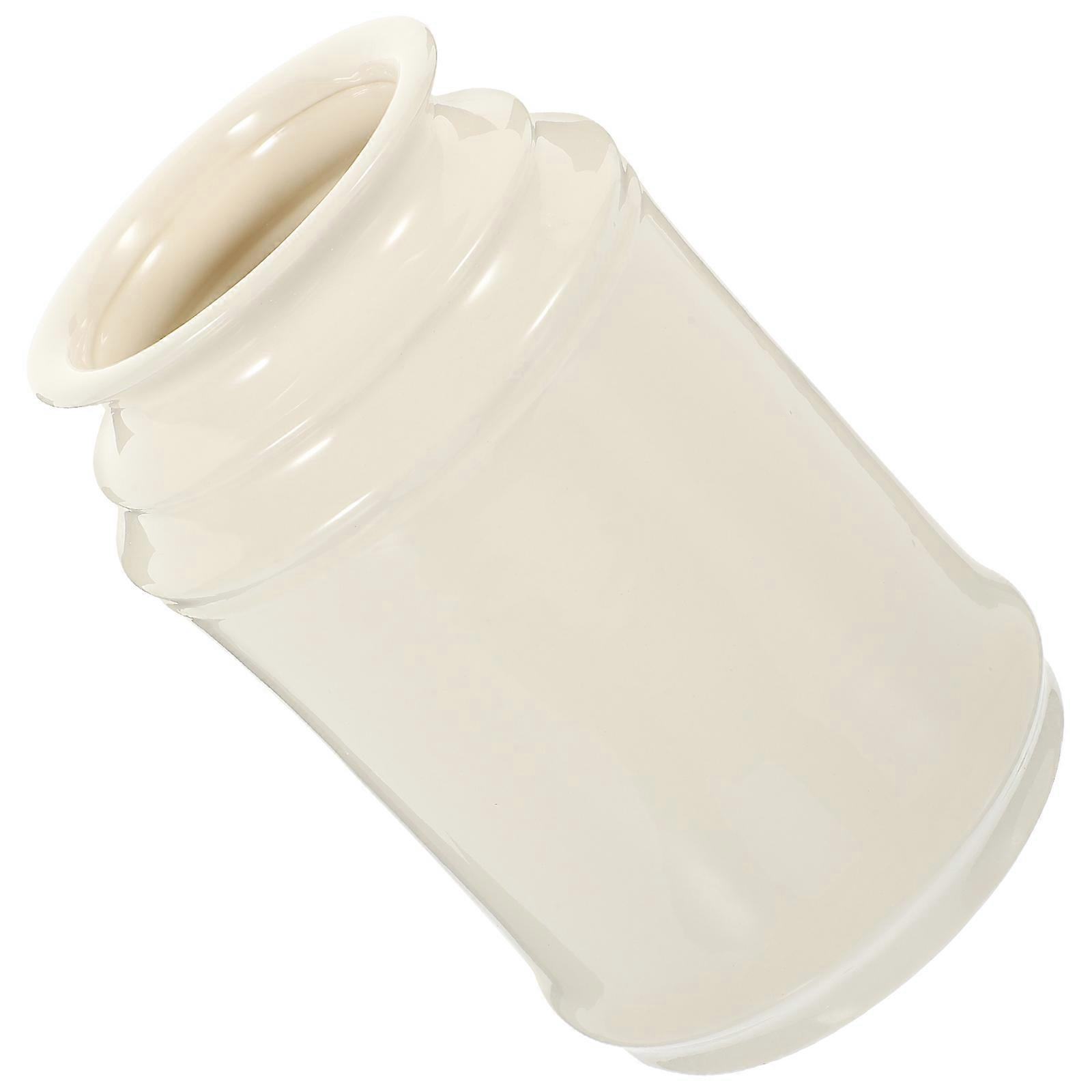 White Ceramic Cutlery Holder for Convenient Kitchen Storage Bucket