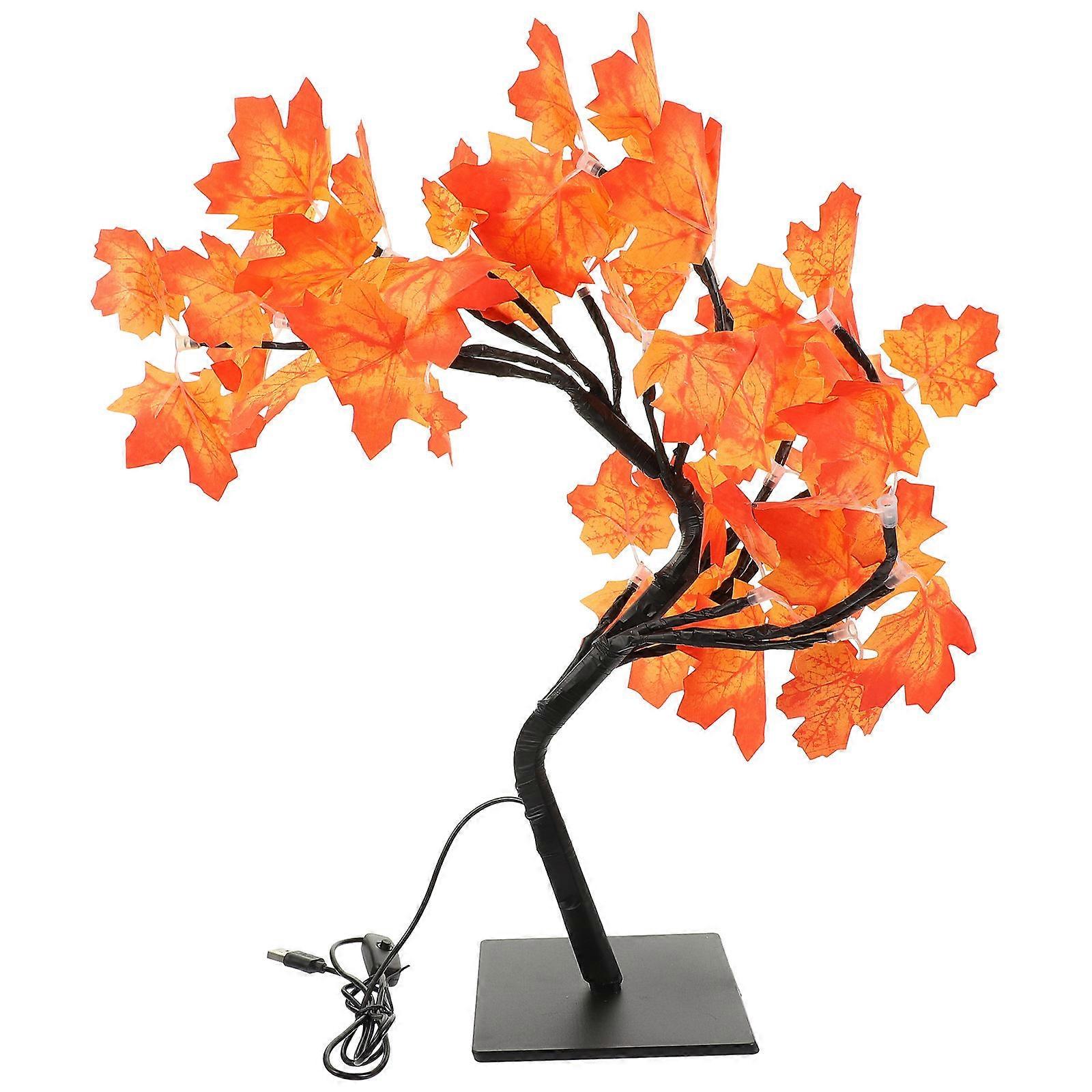Lighted Tree Lamp Artificial Tree for Lighting Use 5Pcs Orange Decor
