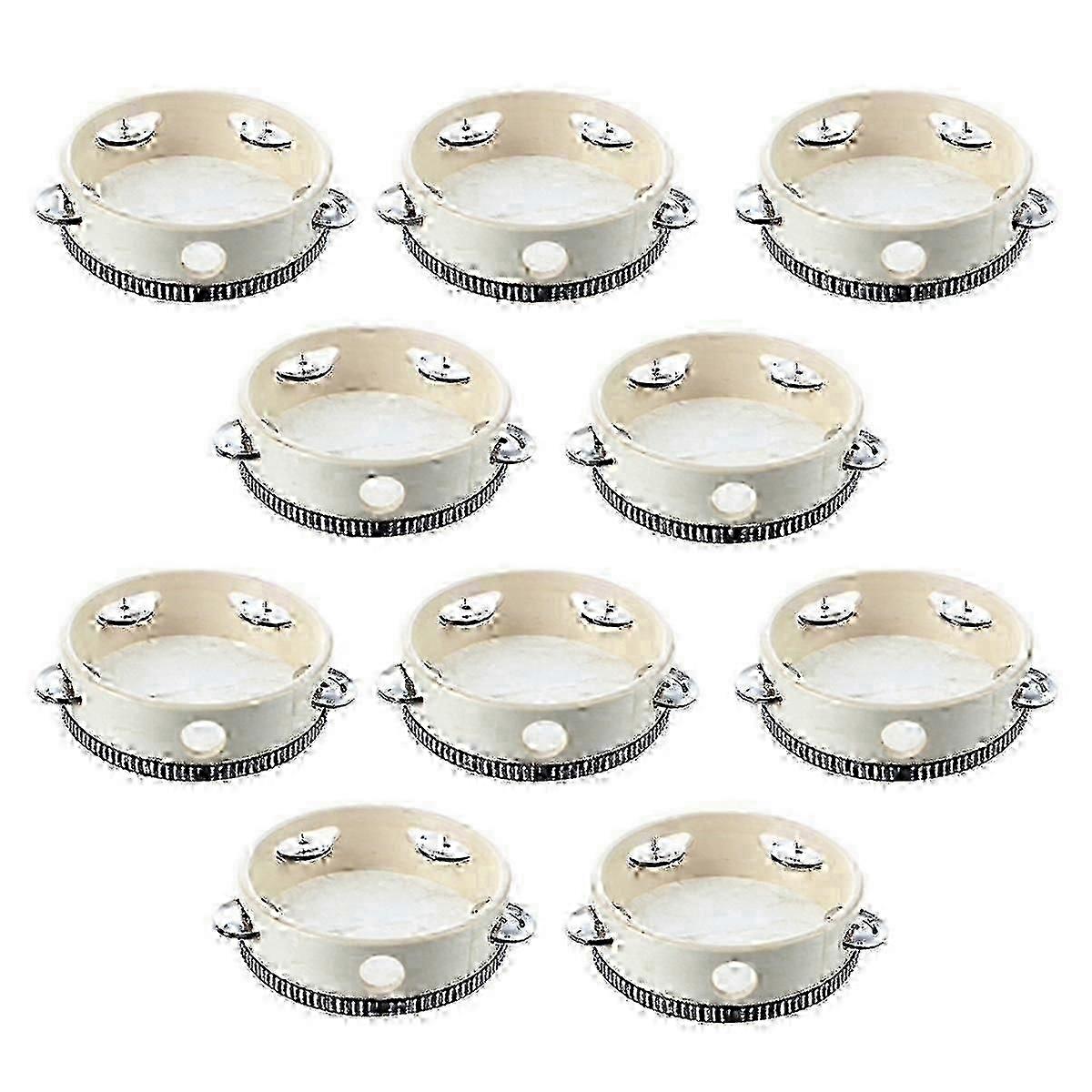 10 db zenei tamburin tamburin dob kerek ütőhangszer