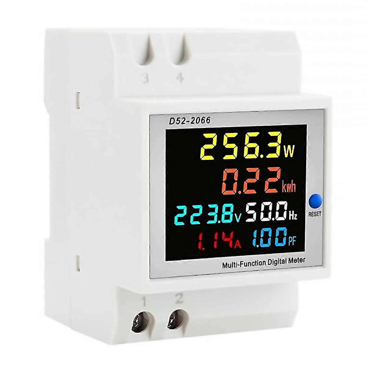 For Digital Single Phase Energy Meter Tester Power Usage Monitor Ac110v 40v300v100a Frequency Power