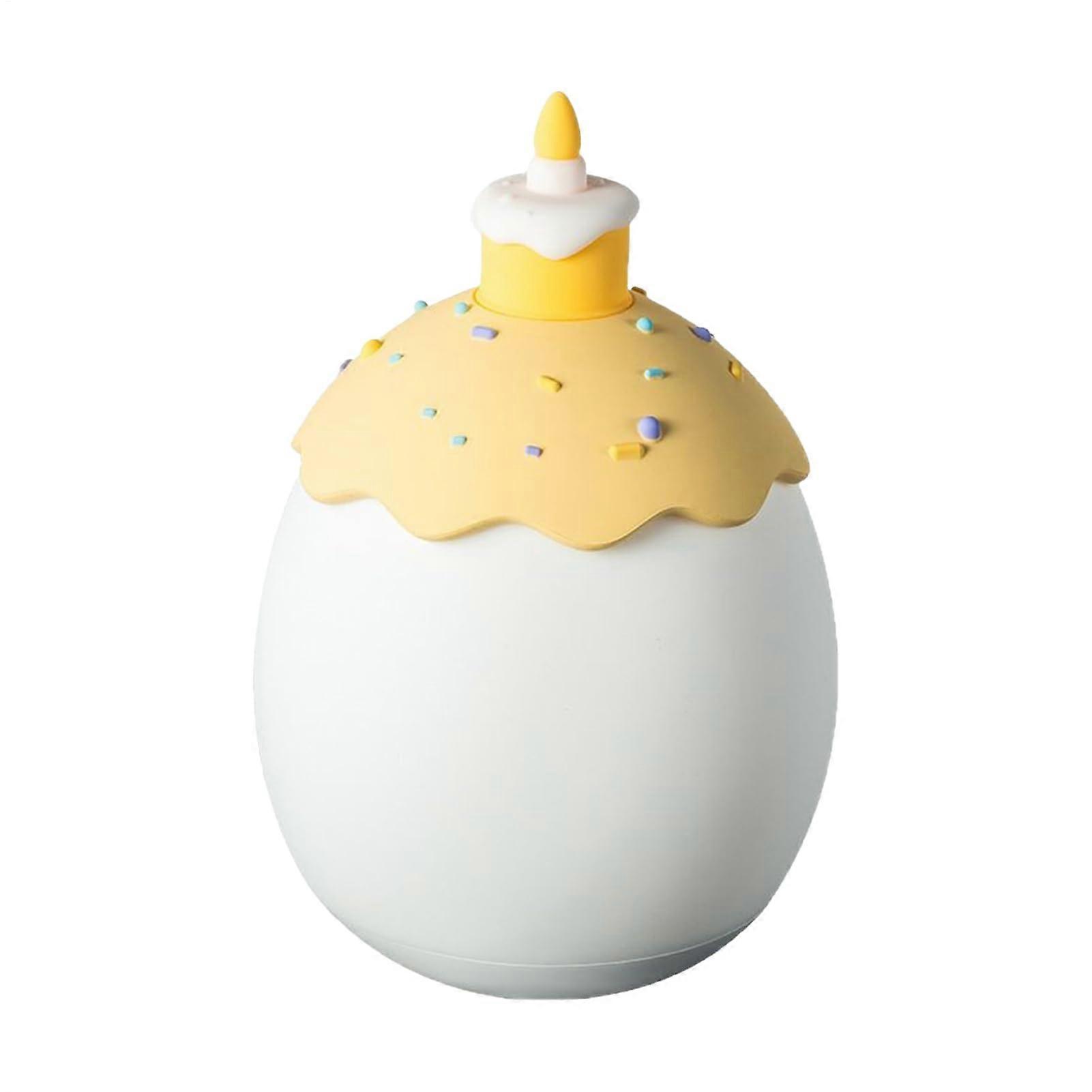 LED Night Light Portable Dimmable Night Lamp Cake Shape Rechargeable Ambient Lighting Touch Desk Bedside Lamp Decor