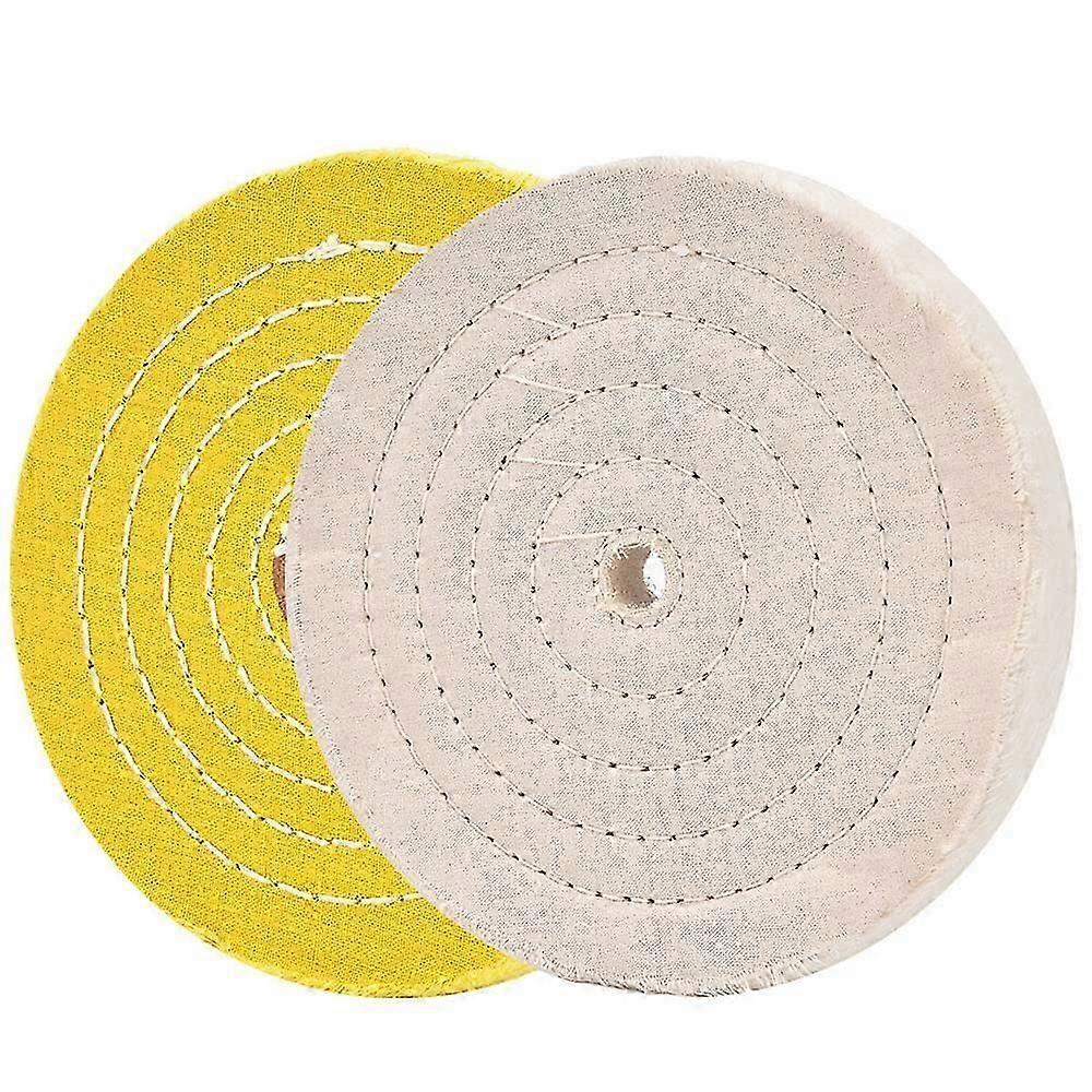 2Pcs Polishing Discs Polishing Wheel Kit 150mm Polishing Wheel Set for Table Buffer Polisher with 1
