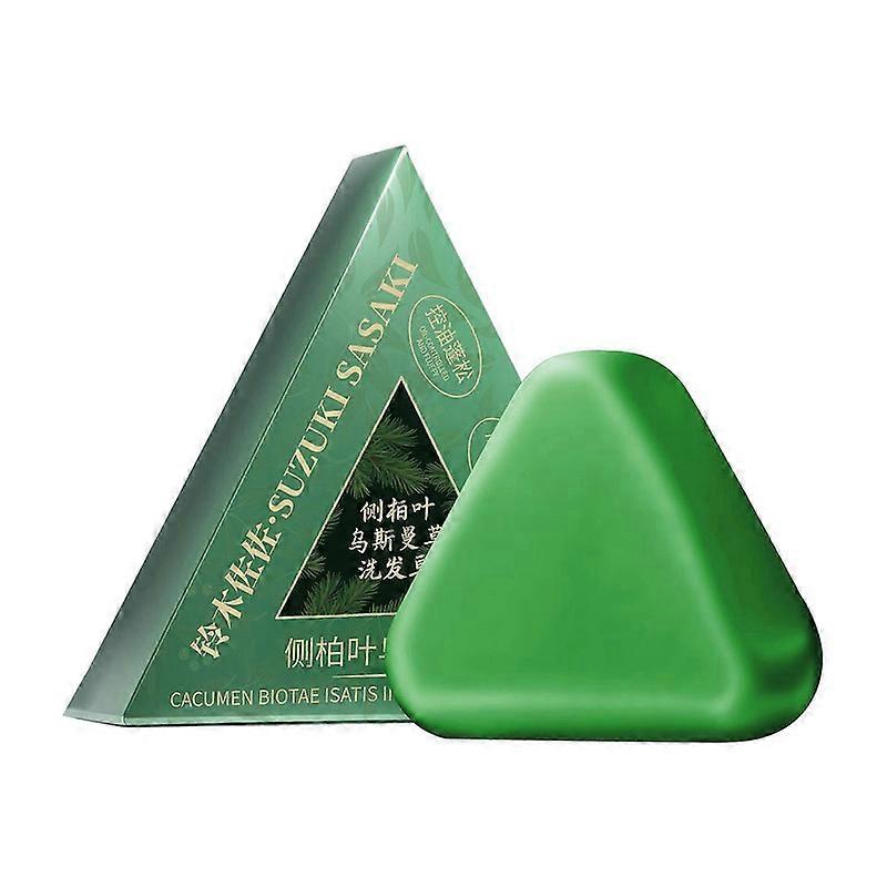 Nature Triangle Shampoo Bar, Nature Seven Green Soap Shampoo, Usman Grass Shampoo Bar, Glutinous Rice Water Solid Shampoo Bar for Hair