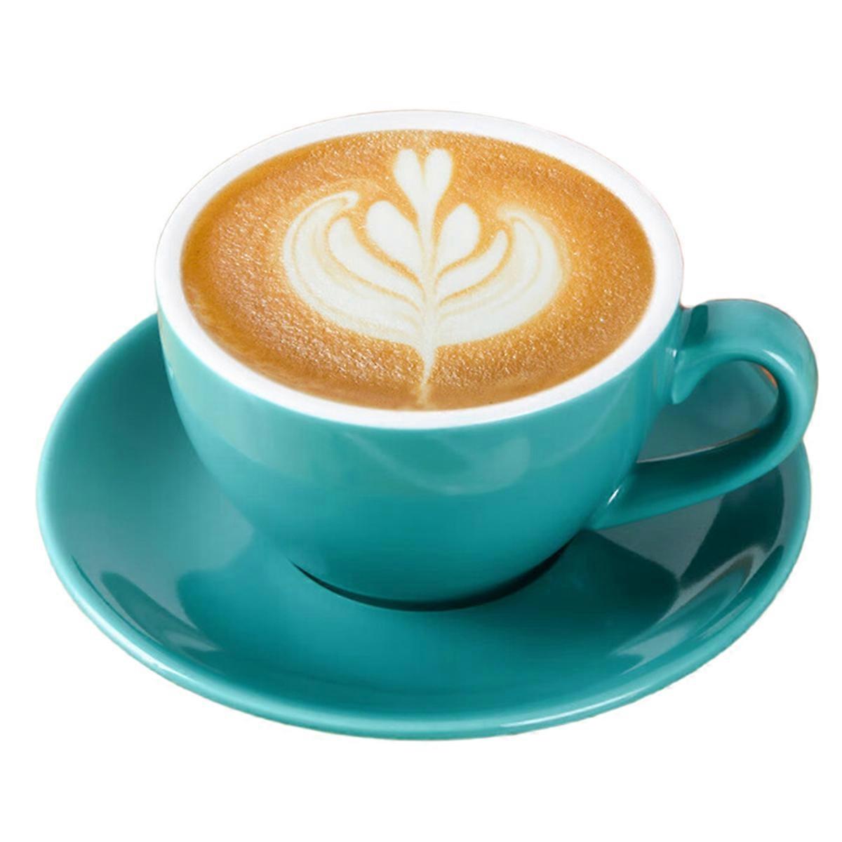 Minimalistisk 220ml keramisk kaffekop ensfarvet med base par krus europæisk stil tekop latte