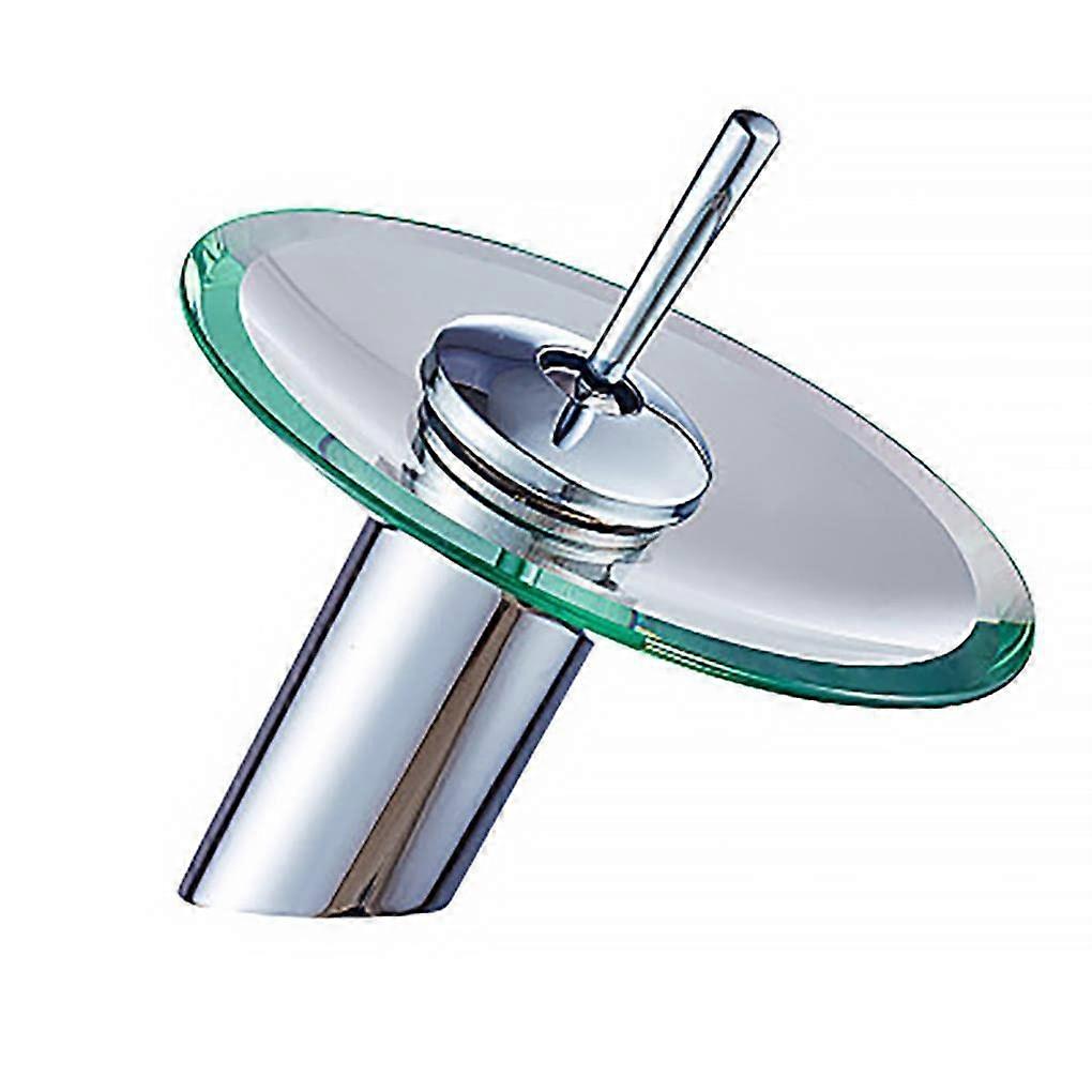 Mixer Tap Chrome Finish, Round Inlet Pipe Faucet, DeckMounted Basin Faucet, Transparent Bathroom Supply
