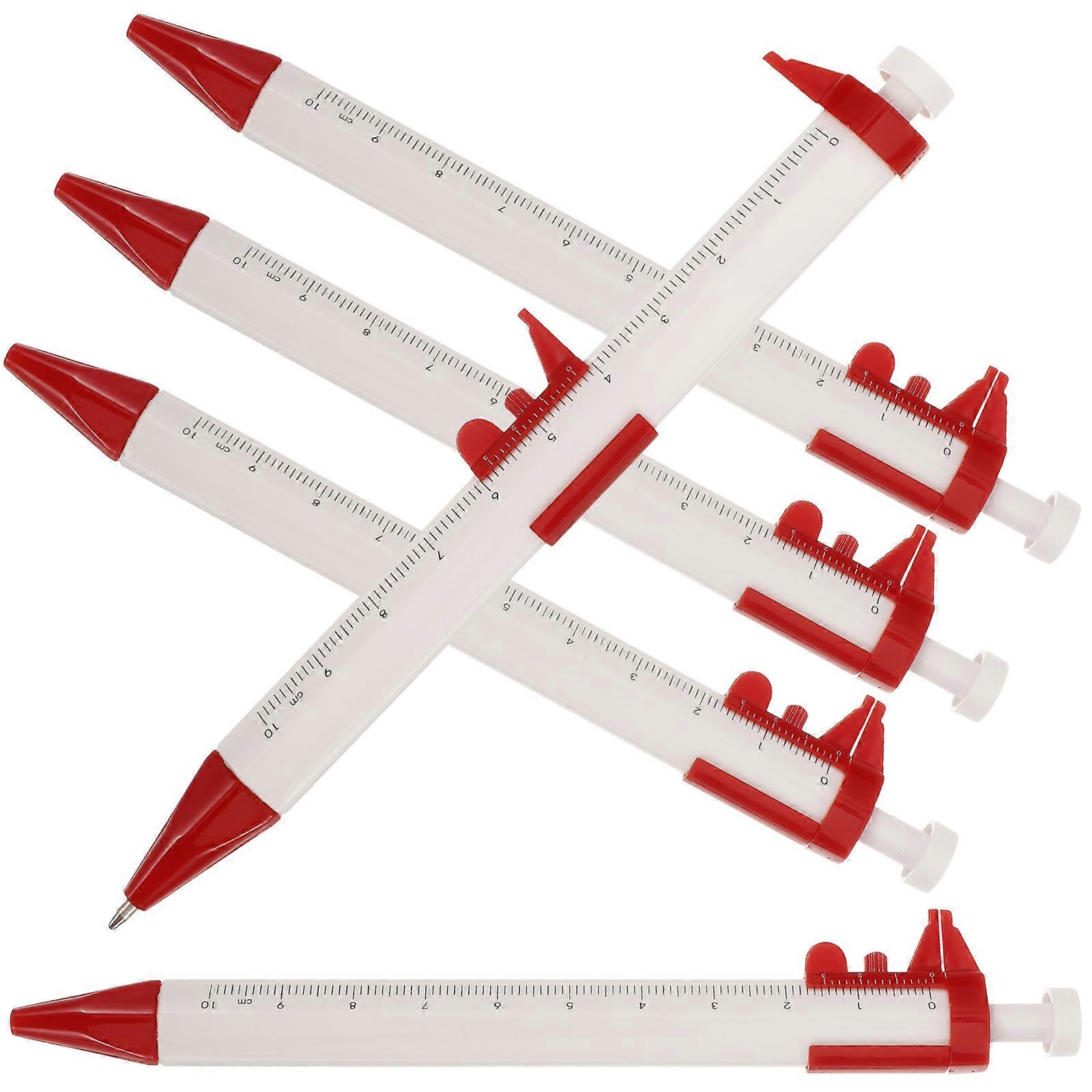 Measuring Caliper Ballpoint Pens Multifunction Writing Tools 5Pcs Portable