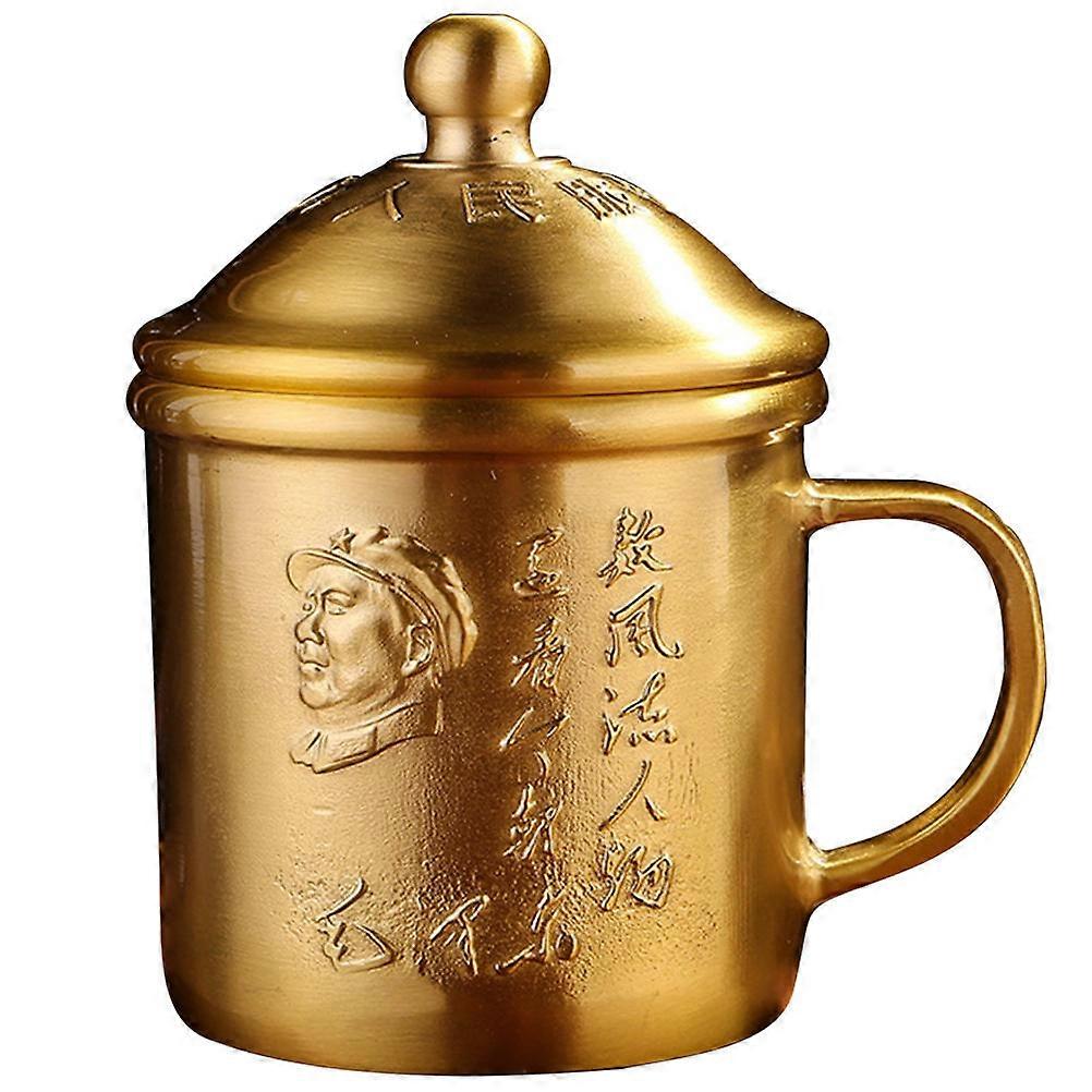 Vintage Style Brass Cup 2Pcs Elegant Drinking Mug Designed For Home Decoration Office Use Suitable For Parties And Gifts