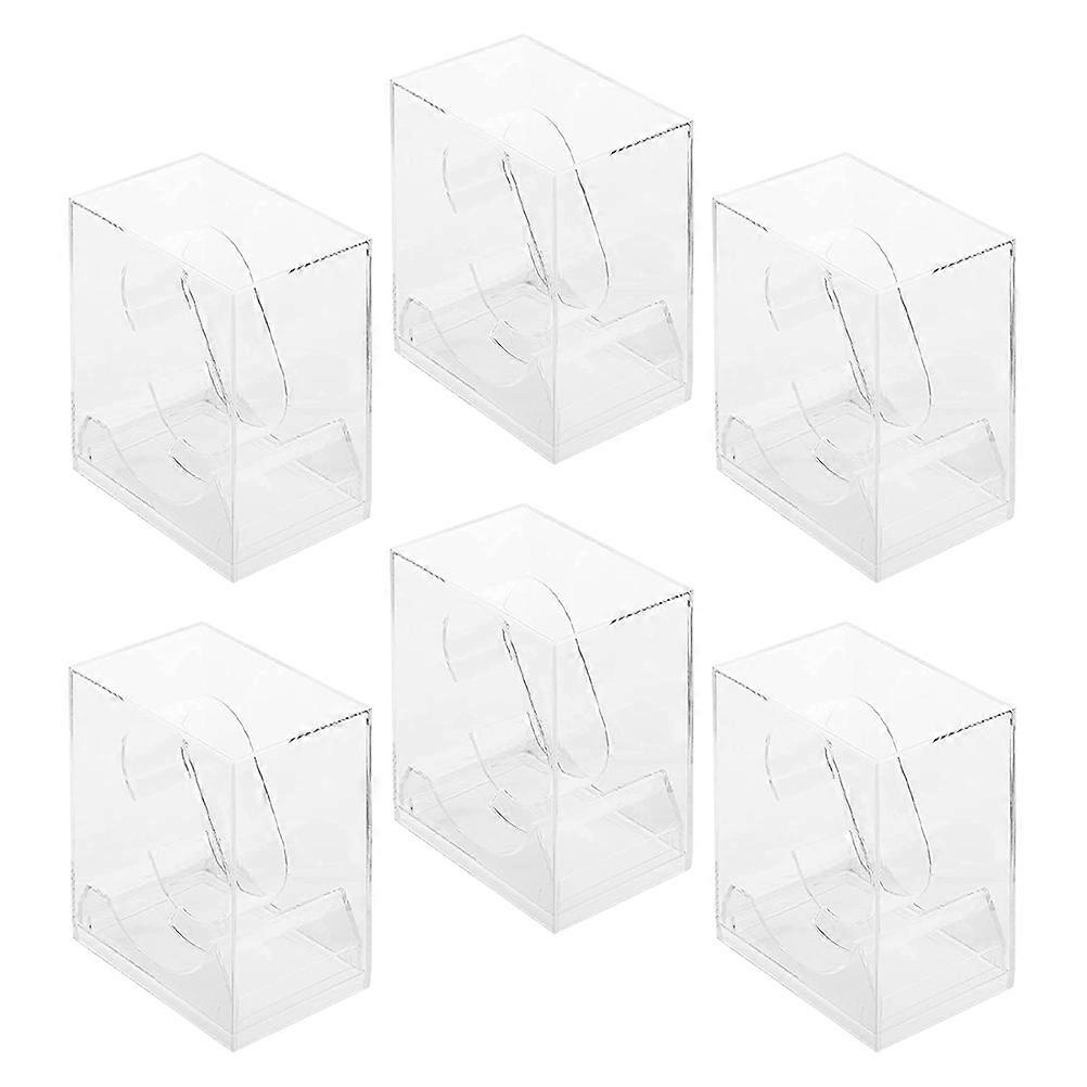 Practical Watch Box Transparent Watch Box for Men Watch Storage Box 6Pcs