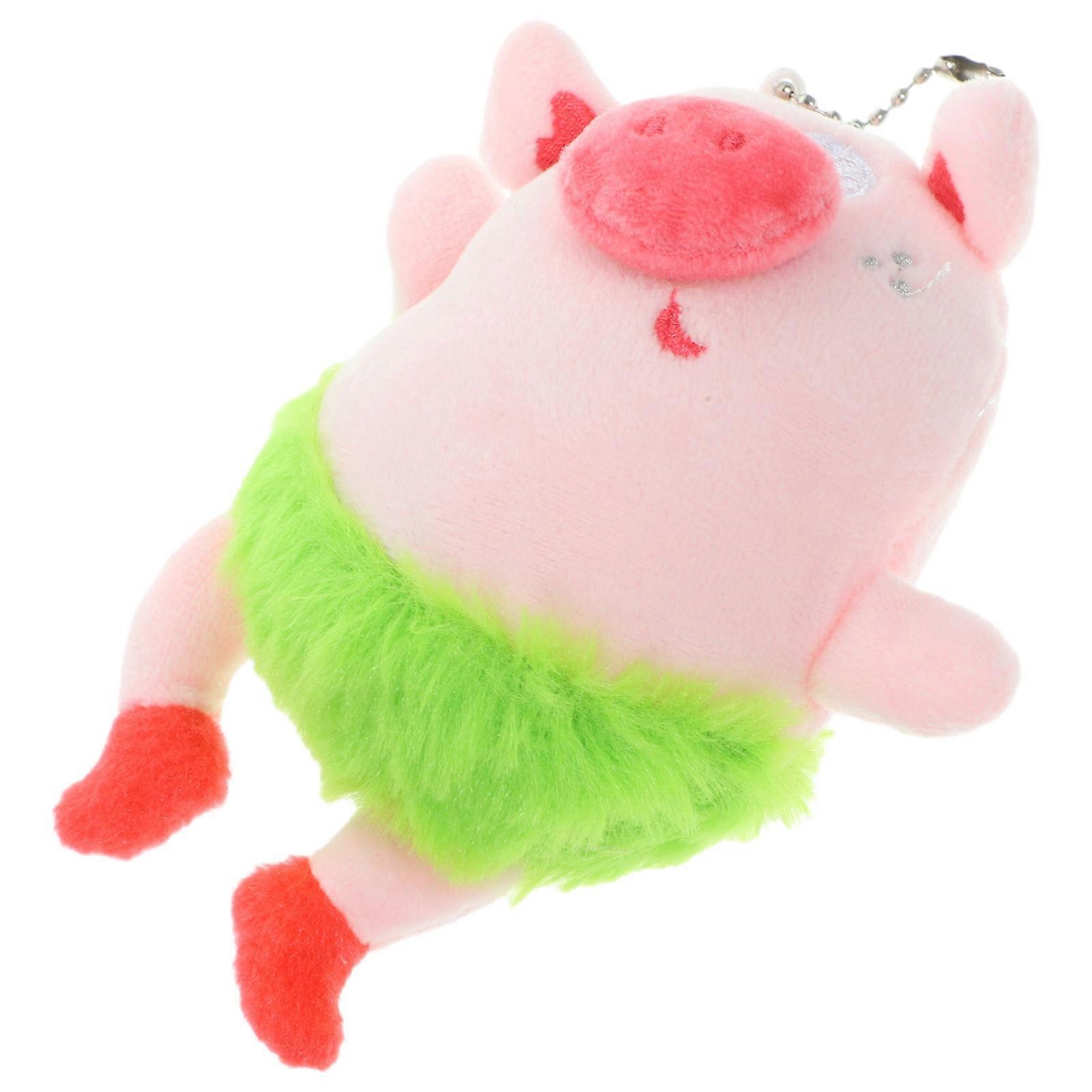 Plush Pig Hanging Ornament 4Pcs Cartoon Pig Shape Bag Accessory Multi Decoration Adorable Stuffed Pig
