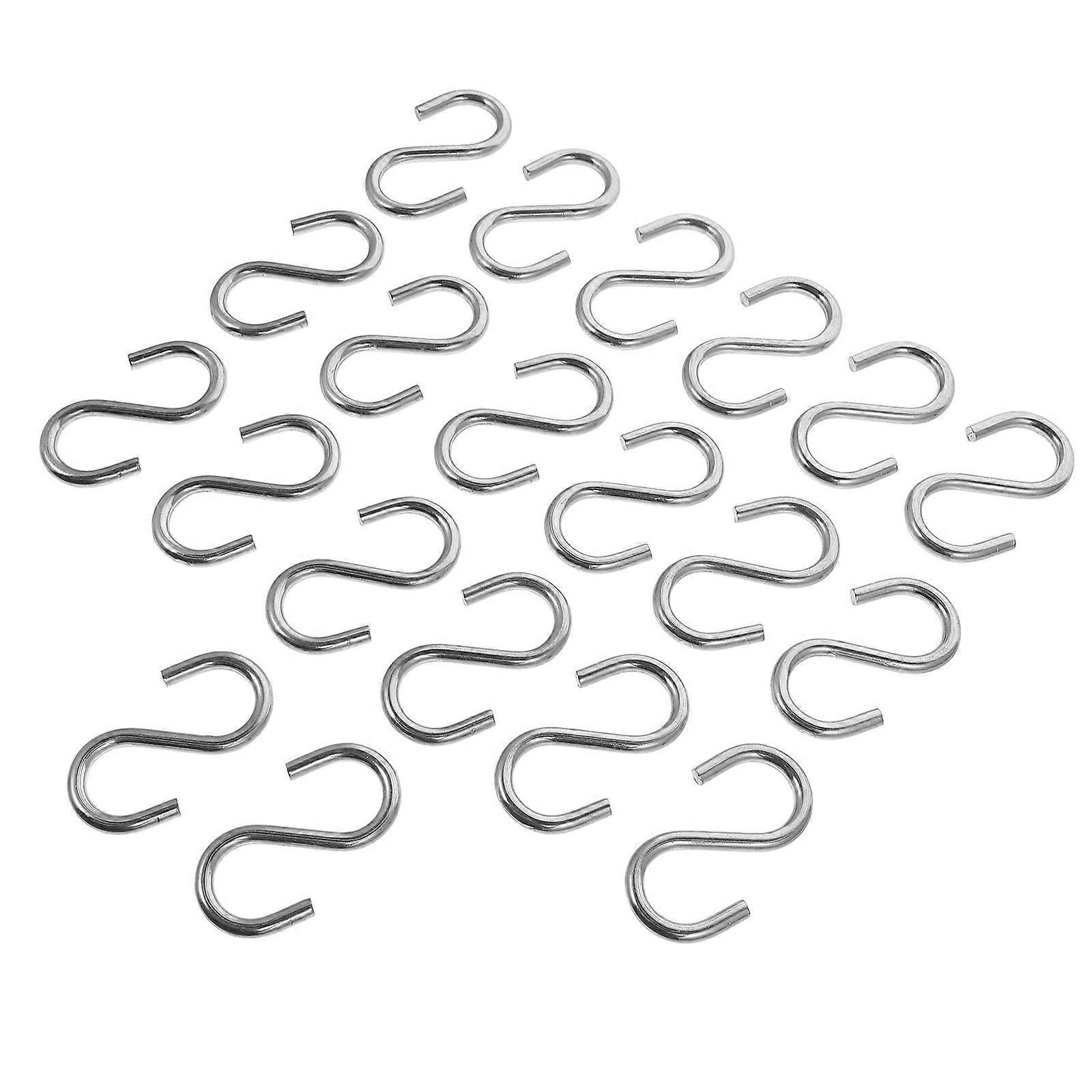 Stainless Steel S Hooks For Storage And Suspension Of Coats Keys And Clothing 40 Pcs Practical Heavy Duty Hooks