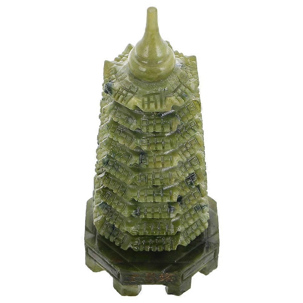 Wenchang Tower Figurine Stone Model for Home and Office 2Pcs