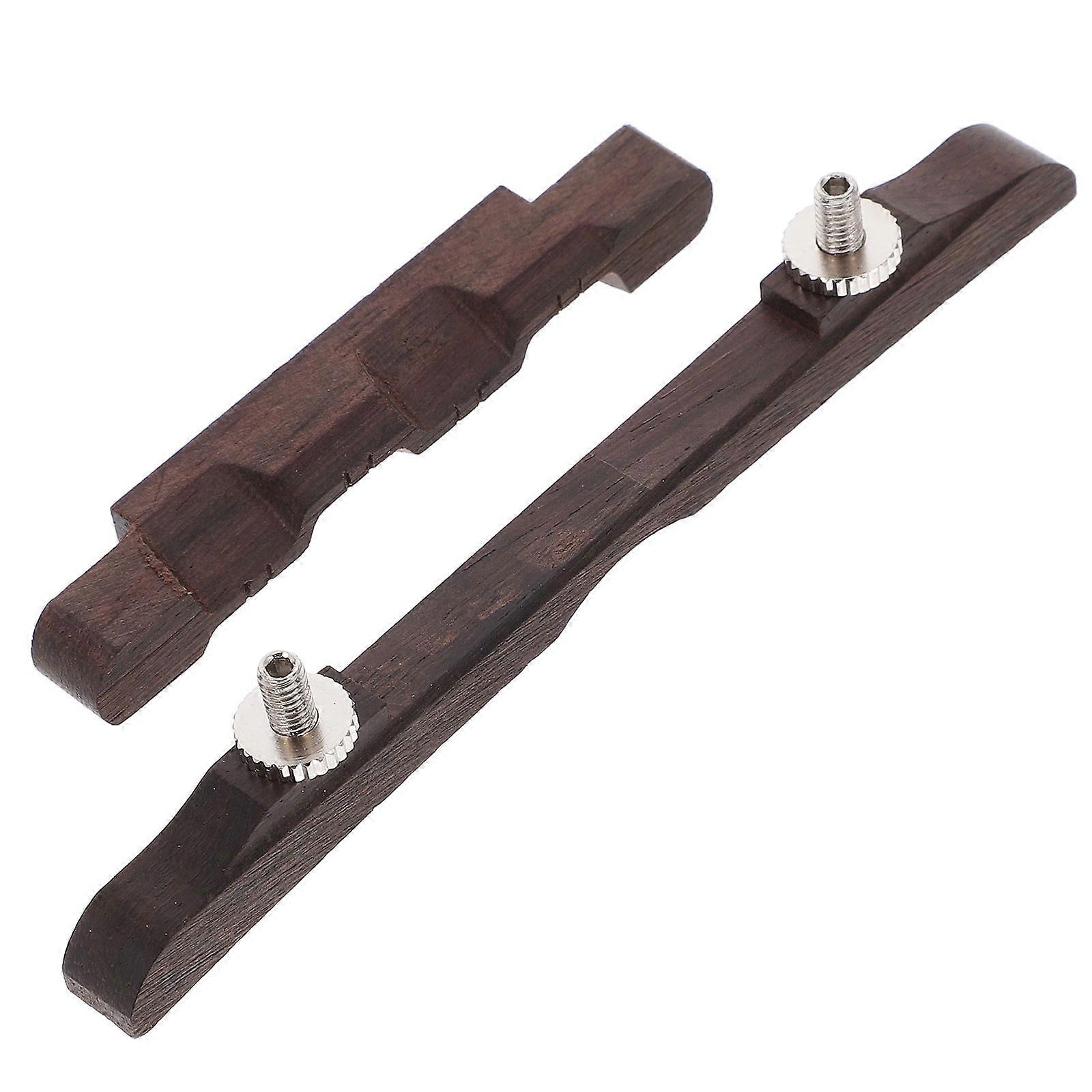 Guitar Bridge with Saddle for Jazz Guitar Instrument Accessory 3Pcs