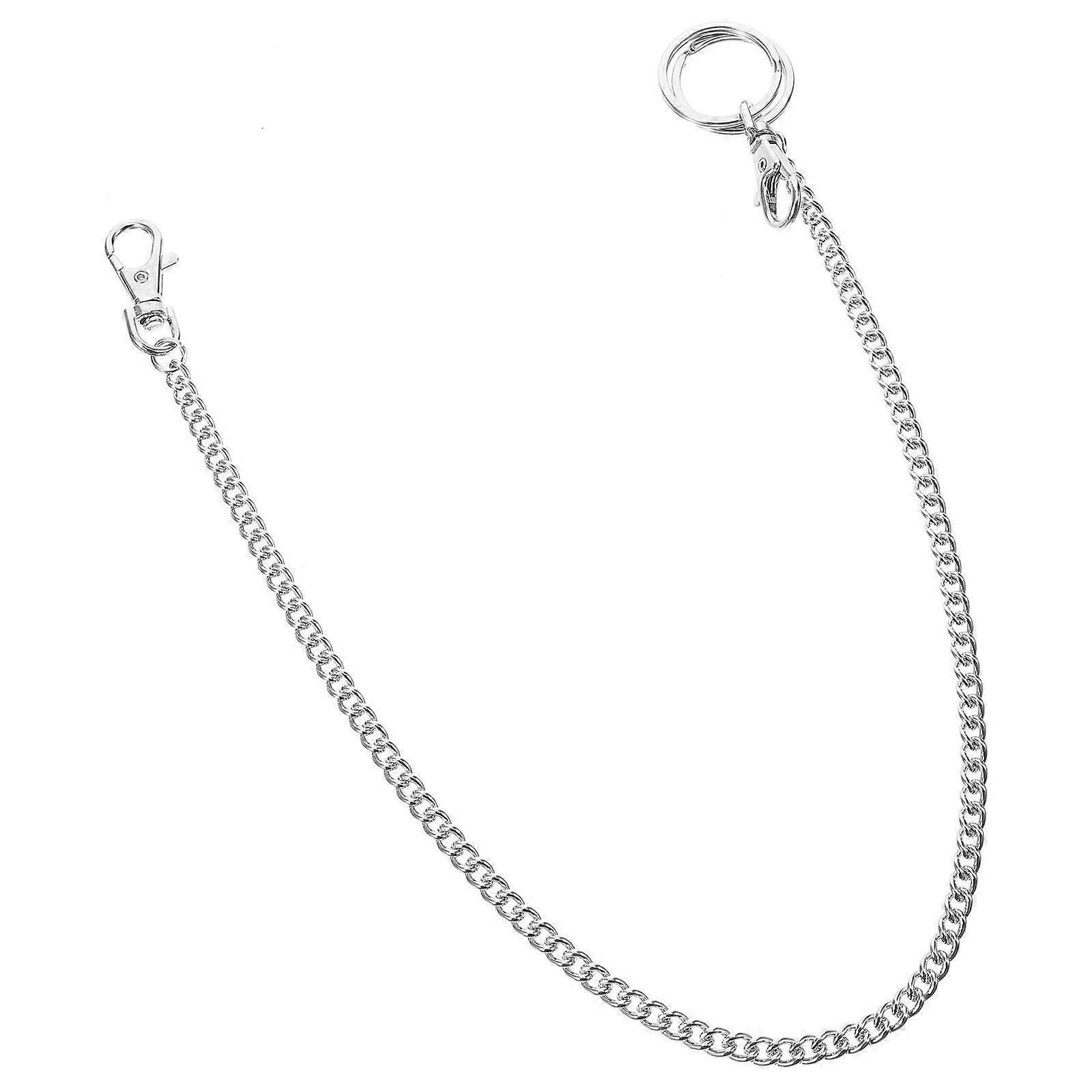 Silver Metal Pants Chain for Decoration 3Pcs Practical Jeans Accessory