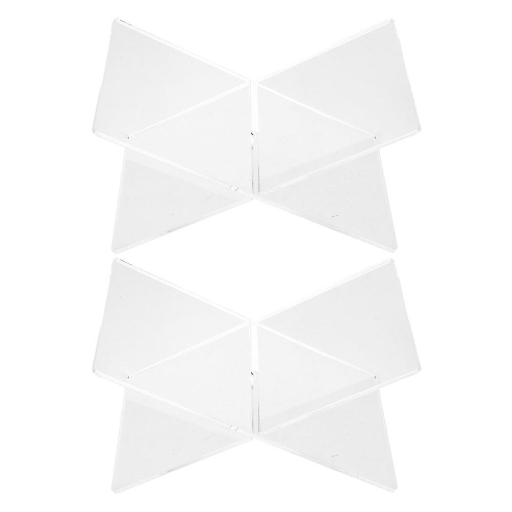 8 Pcs Acrylic X Shaped Book Stand Multi Functional Display Holder Suitable For Indoor Use Teachers Cooks Transparent