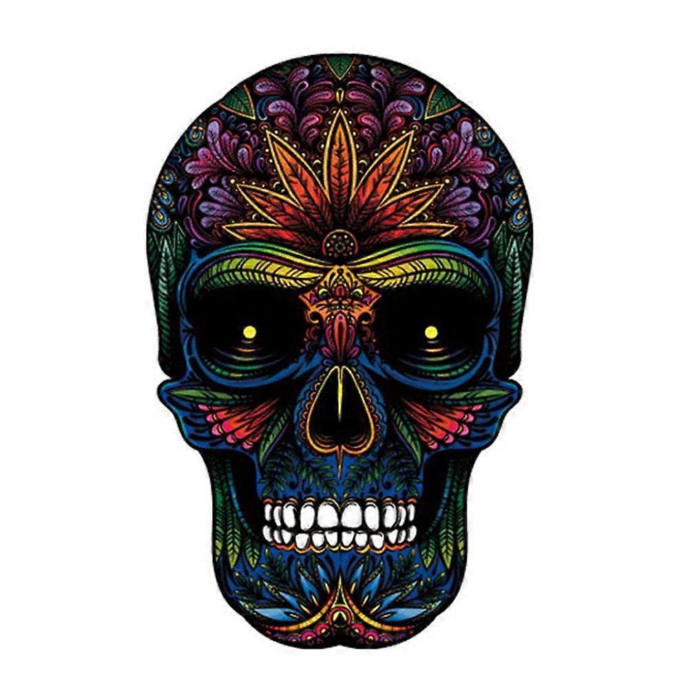 Pyrography Patch Punk Skull Sewing Patch for Garment Decoration 18 Pieces