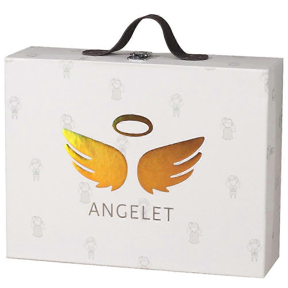 Paperboard Suitcase Small Gift Box for Storage 2Pcs Decorative Handheld Box